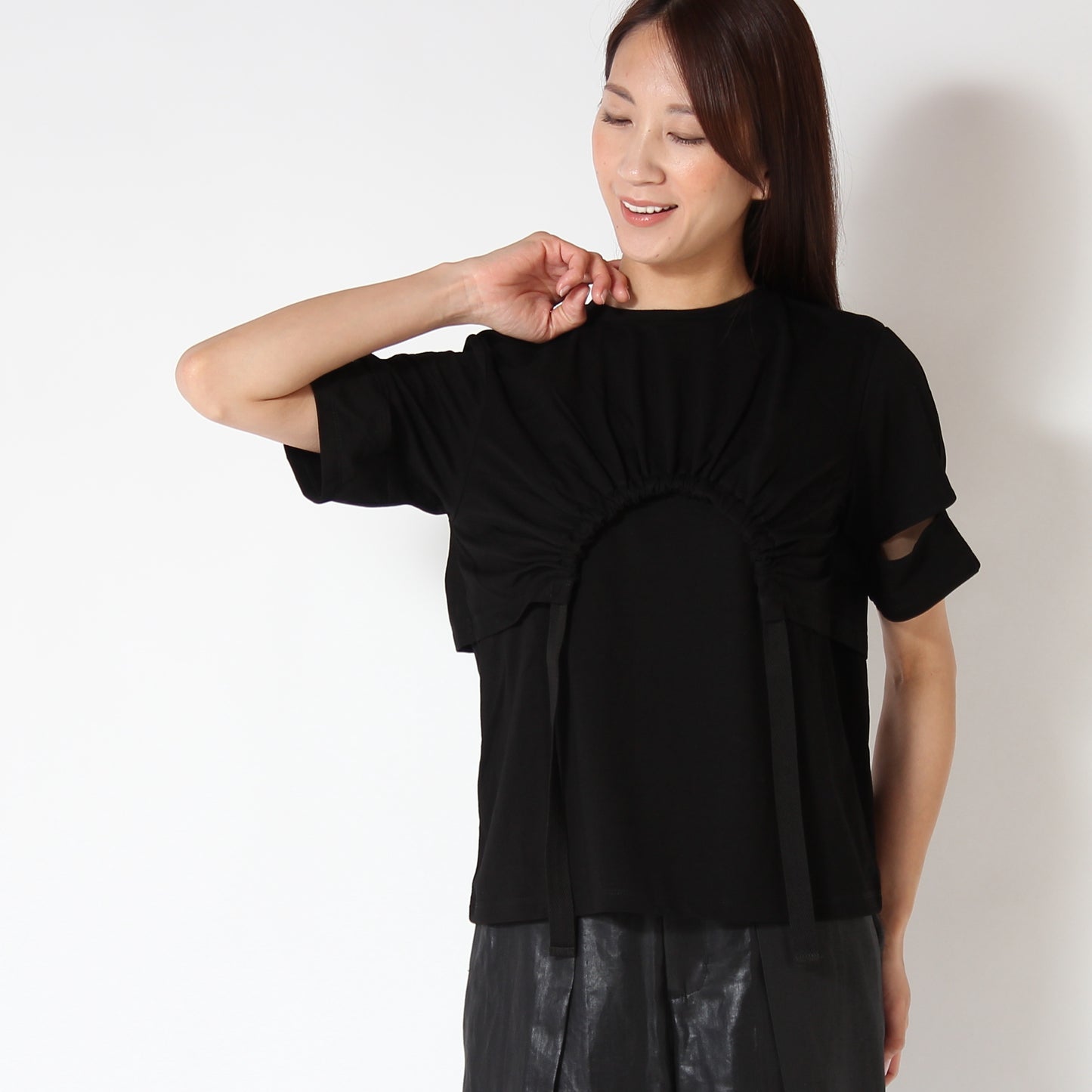 ドローストリングTシャツ 1232-08025