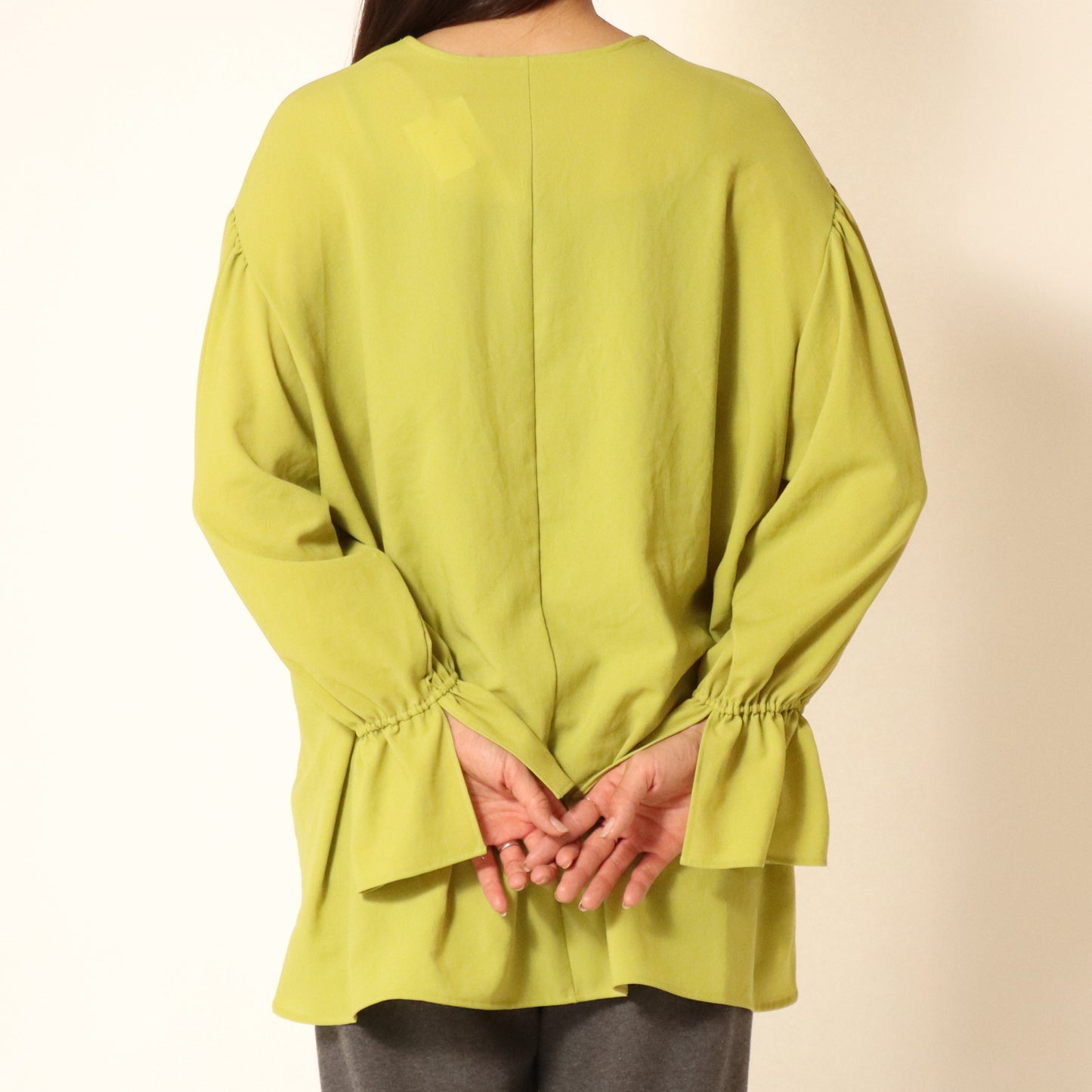 ストレッチシフォンワイドVネックブラウス 809408