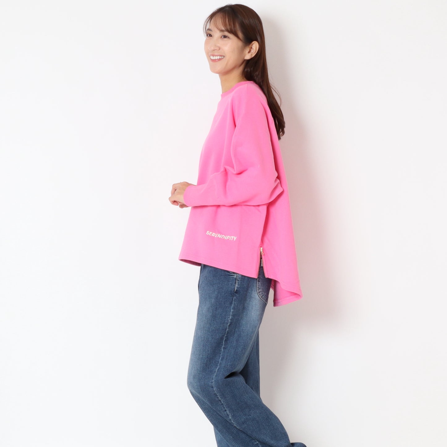 裏起毛サイドジップスウェット 809600