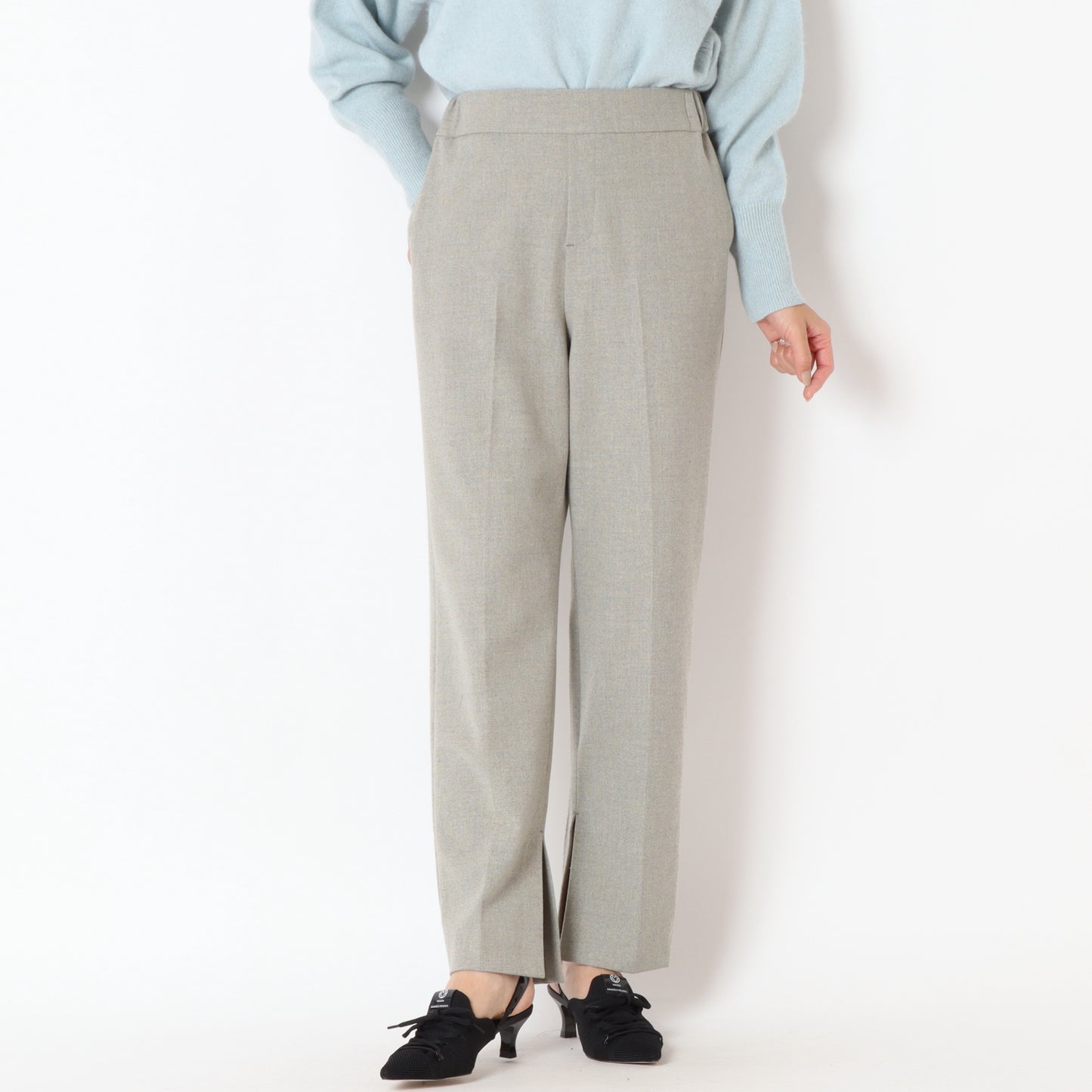 両面起毛サイドスリットパンツ 809637