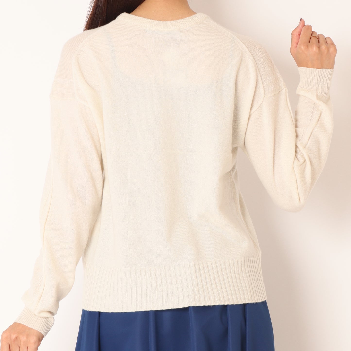 ウォシャブルカシミヤクルーネックニット35295017