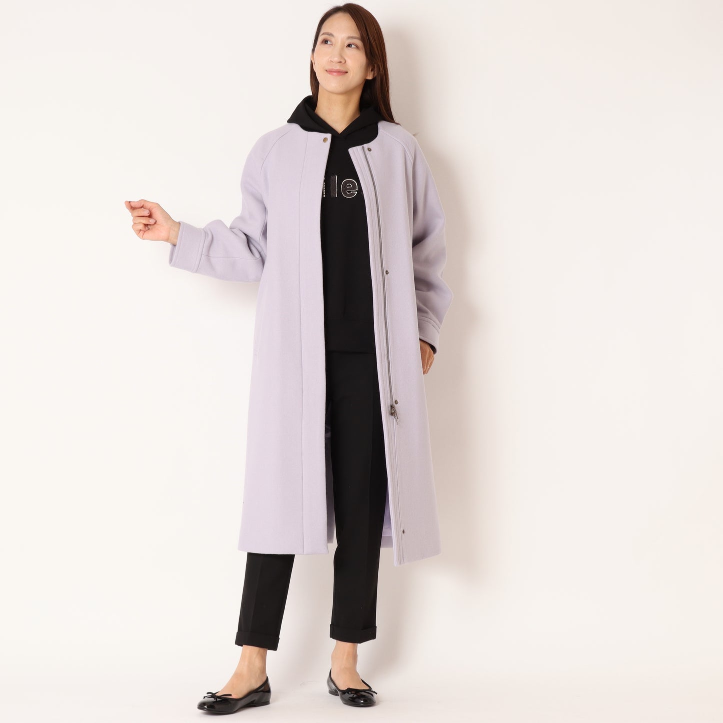 PECOLAMBノーカラーコート35224508