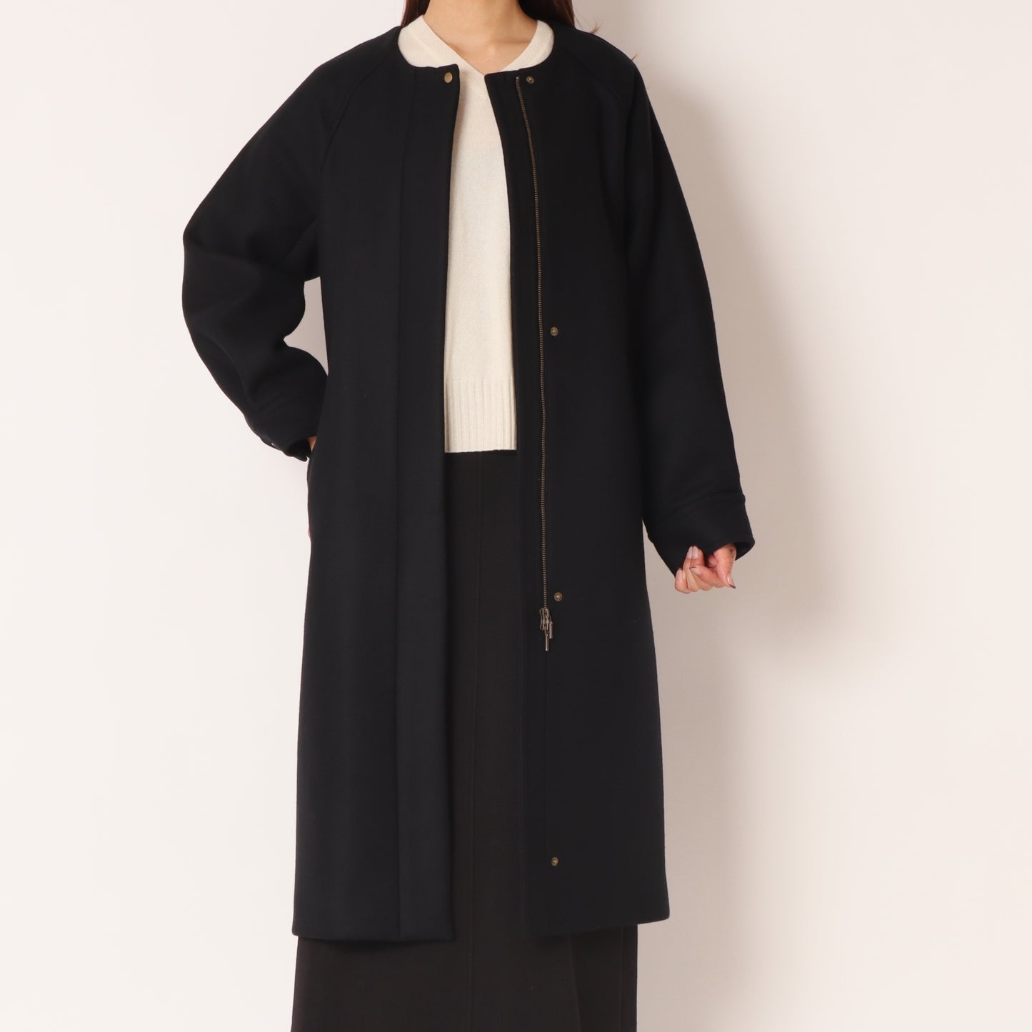 PECOLAMBノーカラーコート35224508