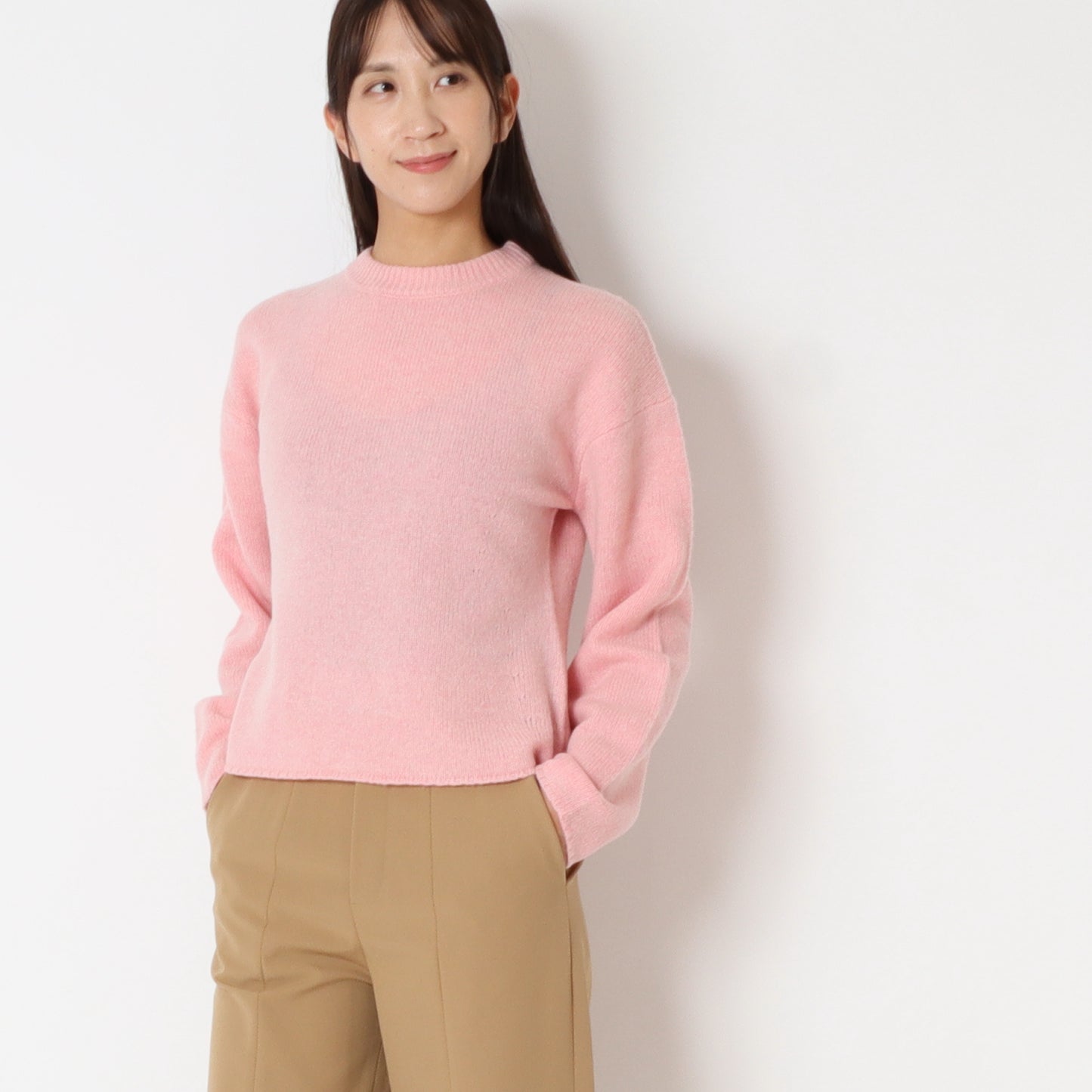ショート丈クルーネックニット 35295004
