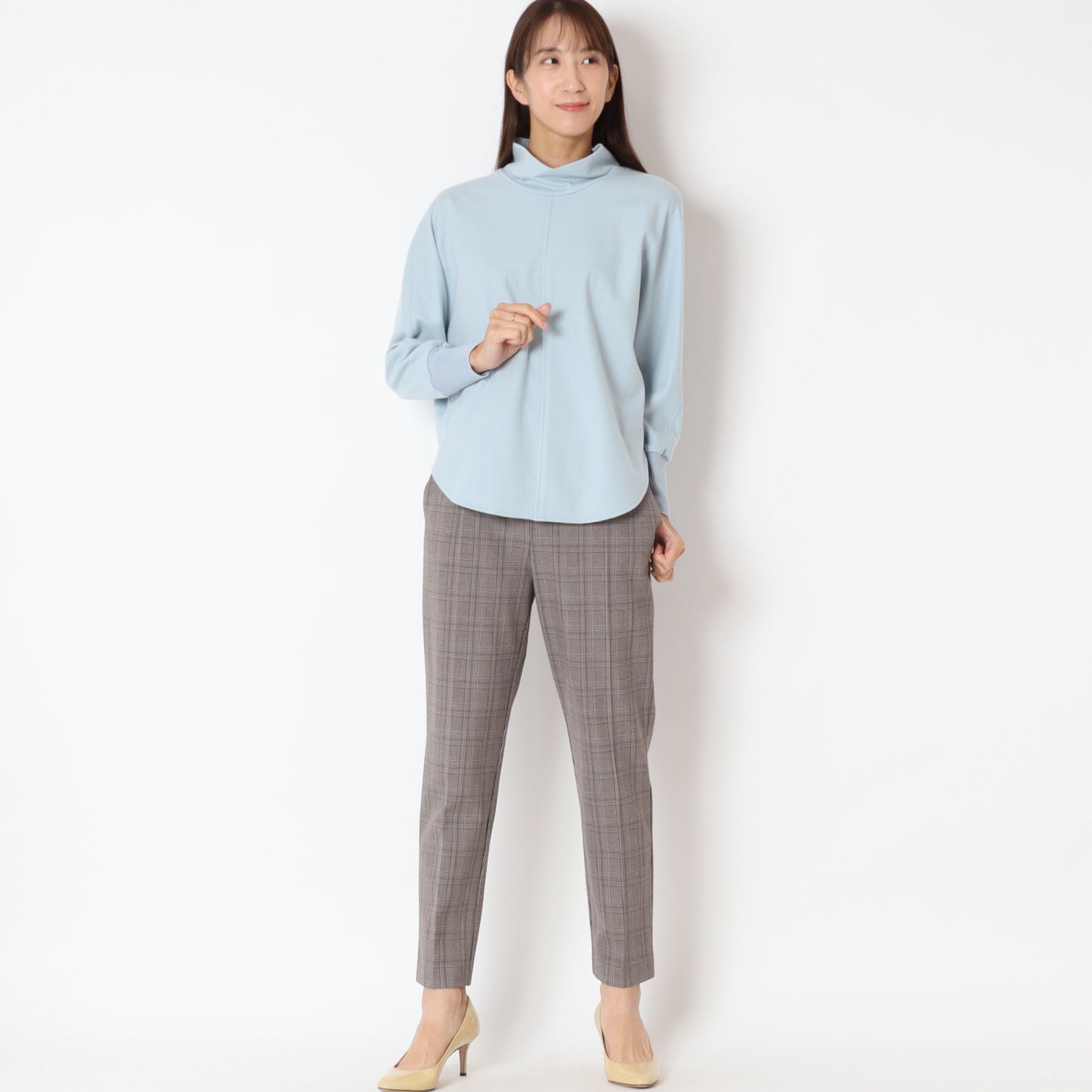 センタープレスチェックパンツ35226533