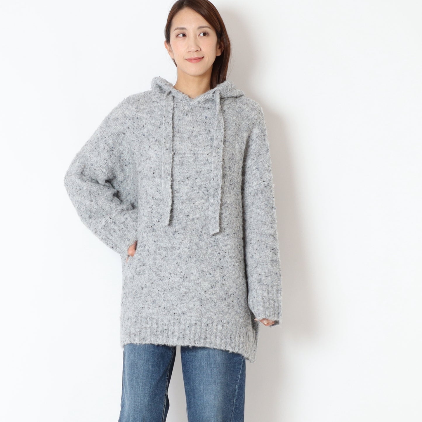 ループヤーンビッグシルエットフーディーニットセーター 35295113