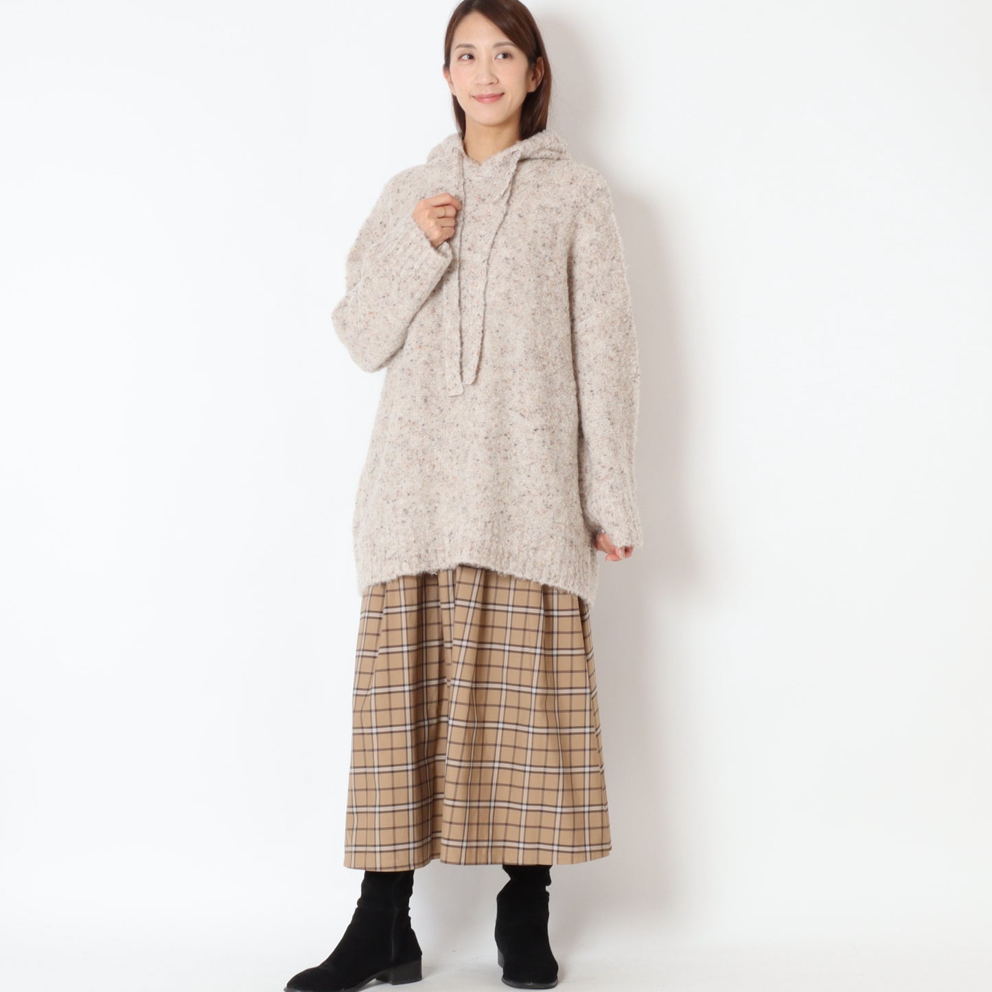 ループヤーンビッグシルエットフーディーニットセーター 35295113