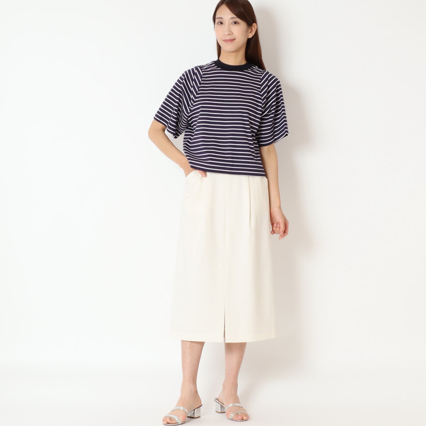 ボーダータックスリーブプルオーバー 80242001