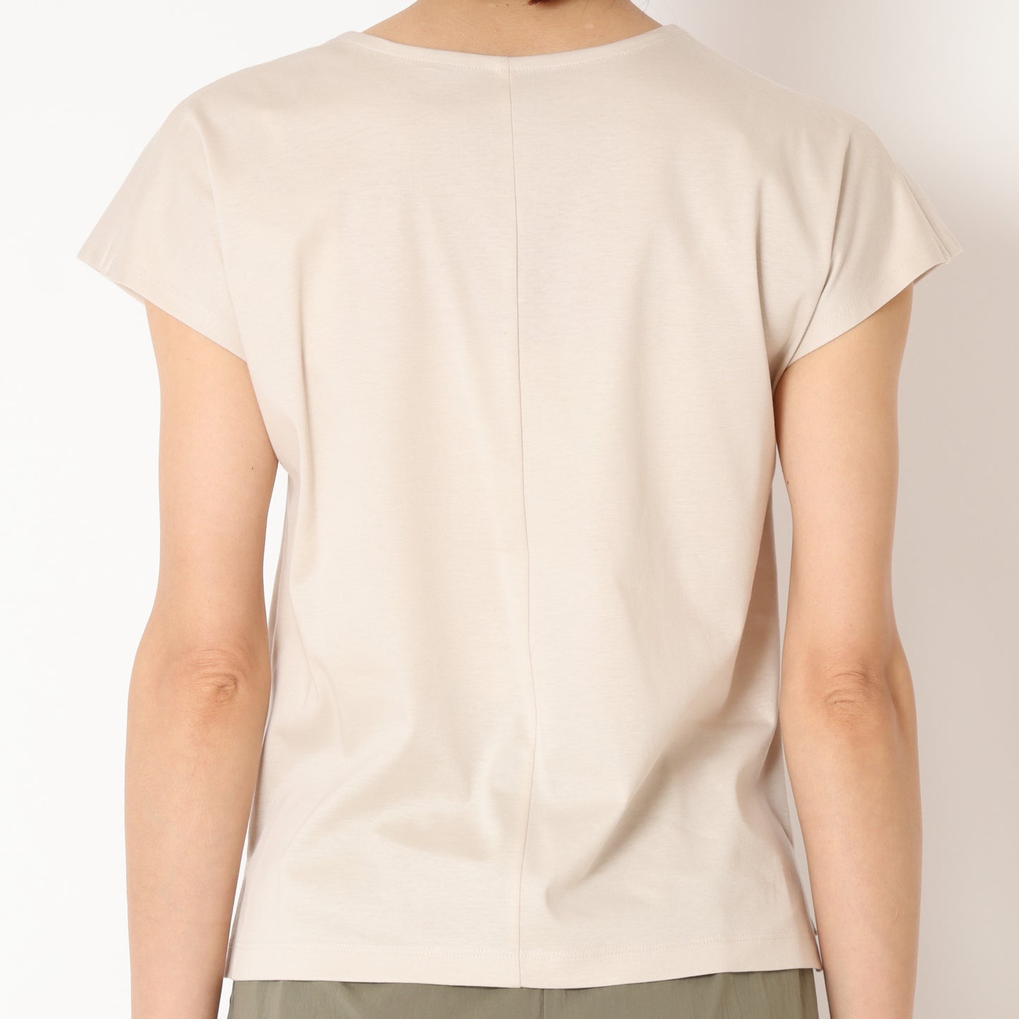 フレンチスリーブVネックTシャツ 80242704
