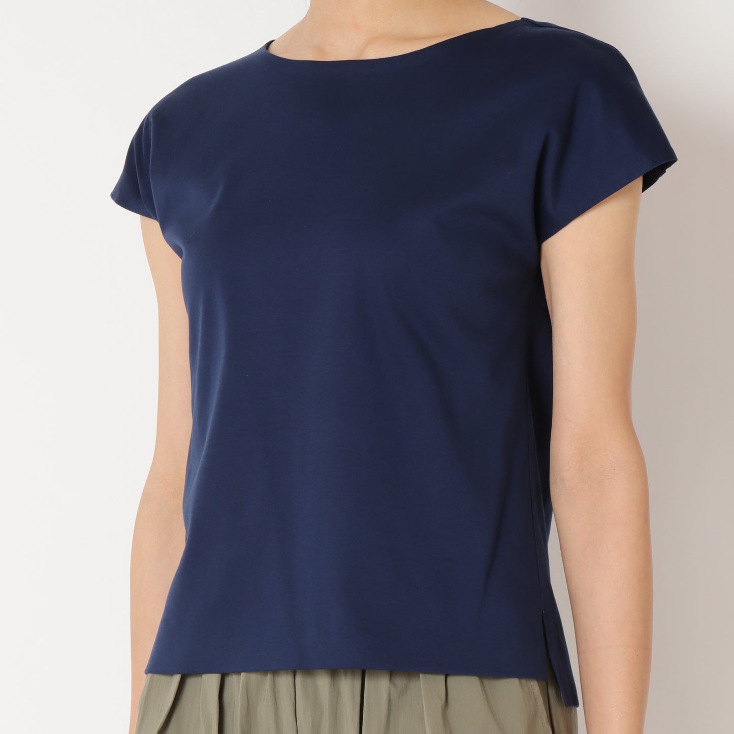 フレンチスリーブボートネックTシャツ 80242700