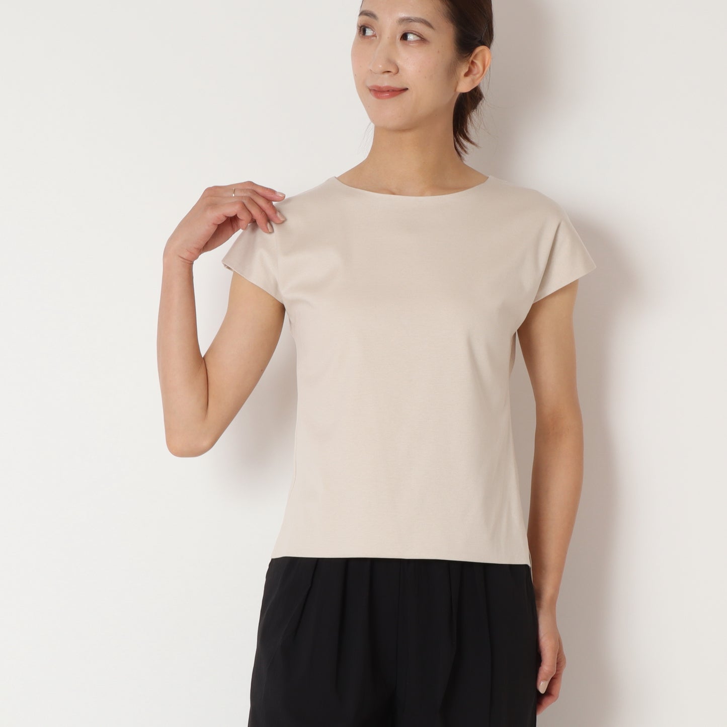 フレンチスリーブボートネックTシャツ 80242700