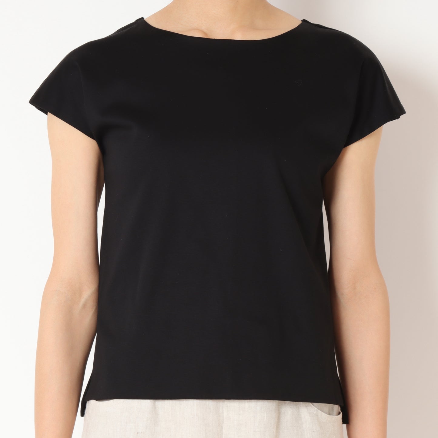 フレンチスリーブボートネックTシャツ 80242700