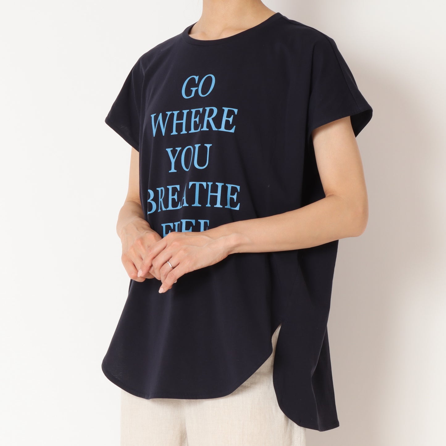 フレンチスリーブロゴTシャツ 80242364