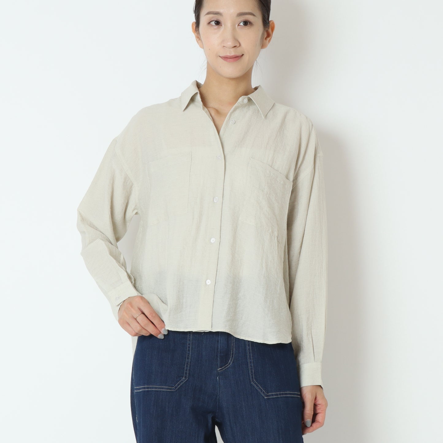 リネンレーヨンサマーブラウス 241NB0393