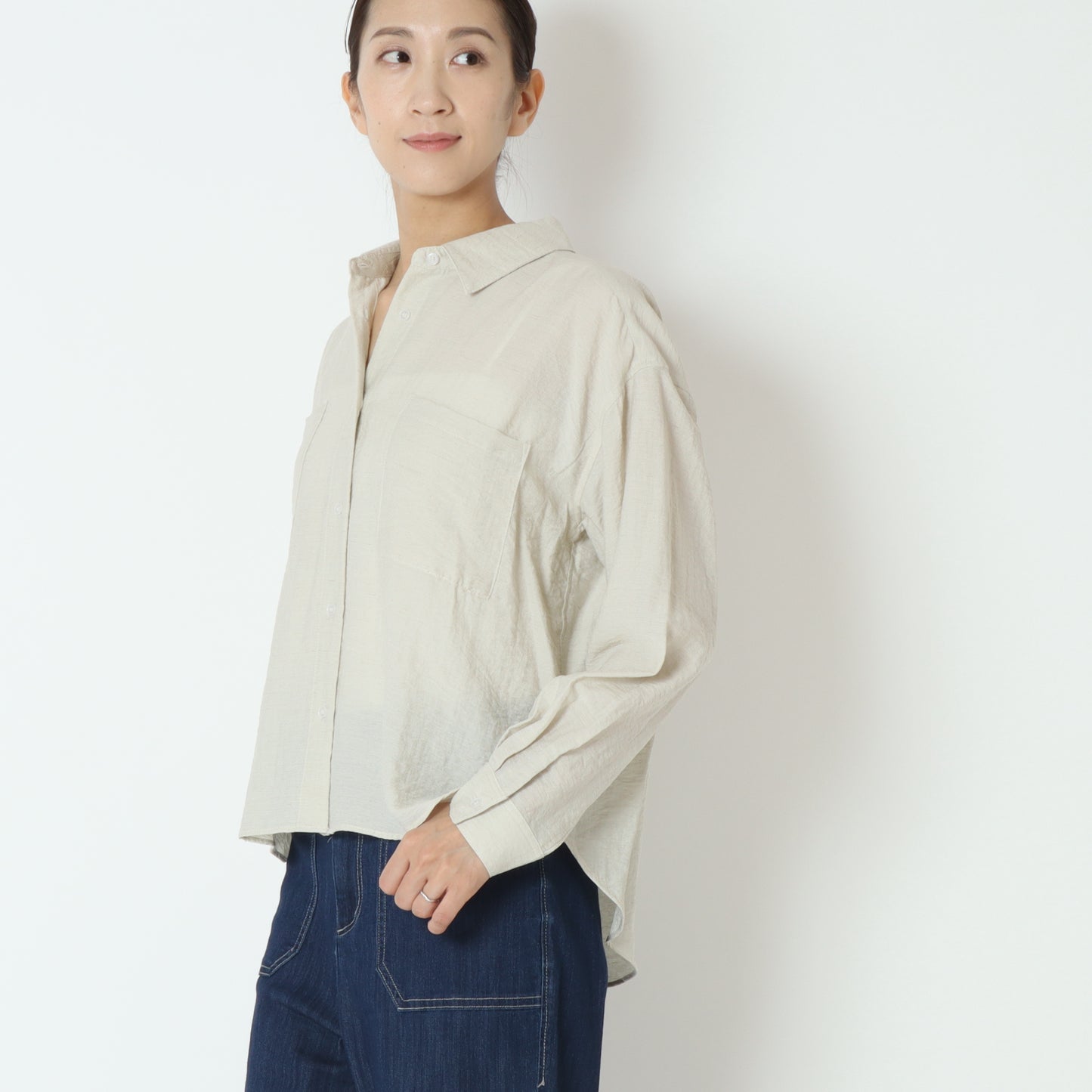 リネンレーヨンサマーブラウス 241NB0393