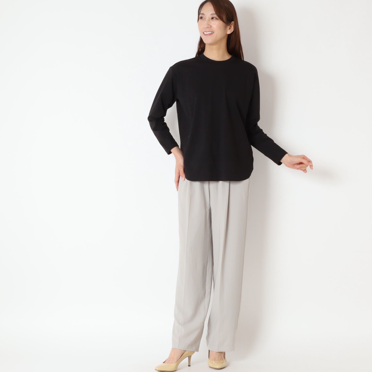マットサテンタックパンツ P41041IT