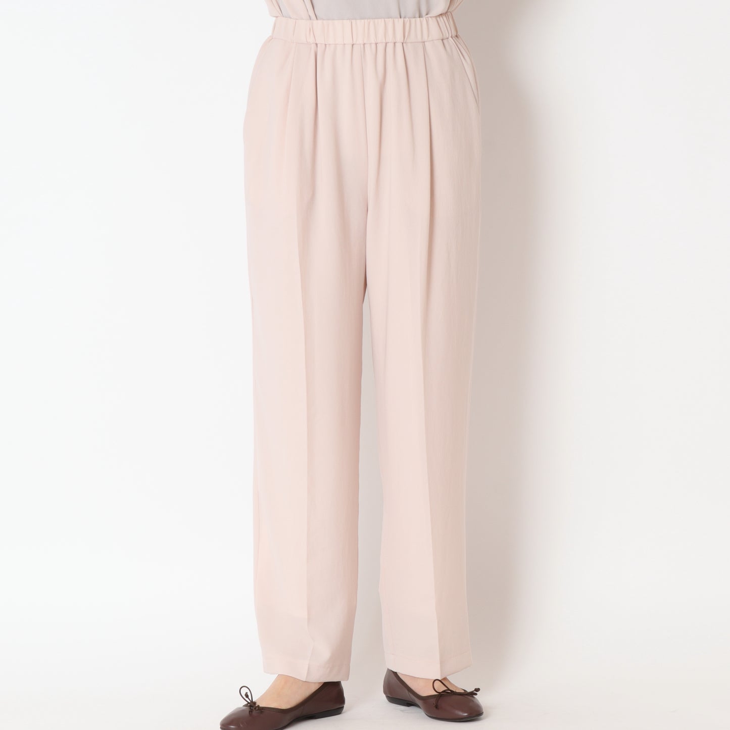 マットサテンタックパンツ P41041IT