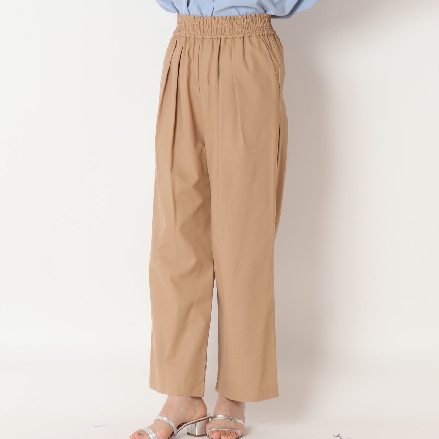 コットンリネンストレートパンツ 41296035