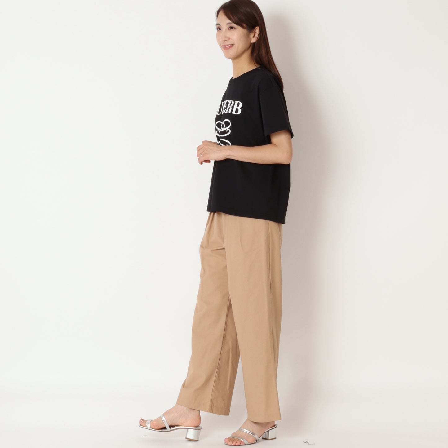 コットンリネンストレートパンツ 41296035
