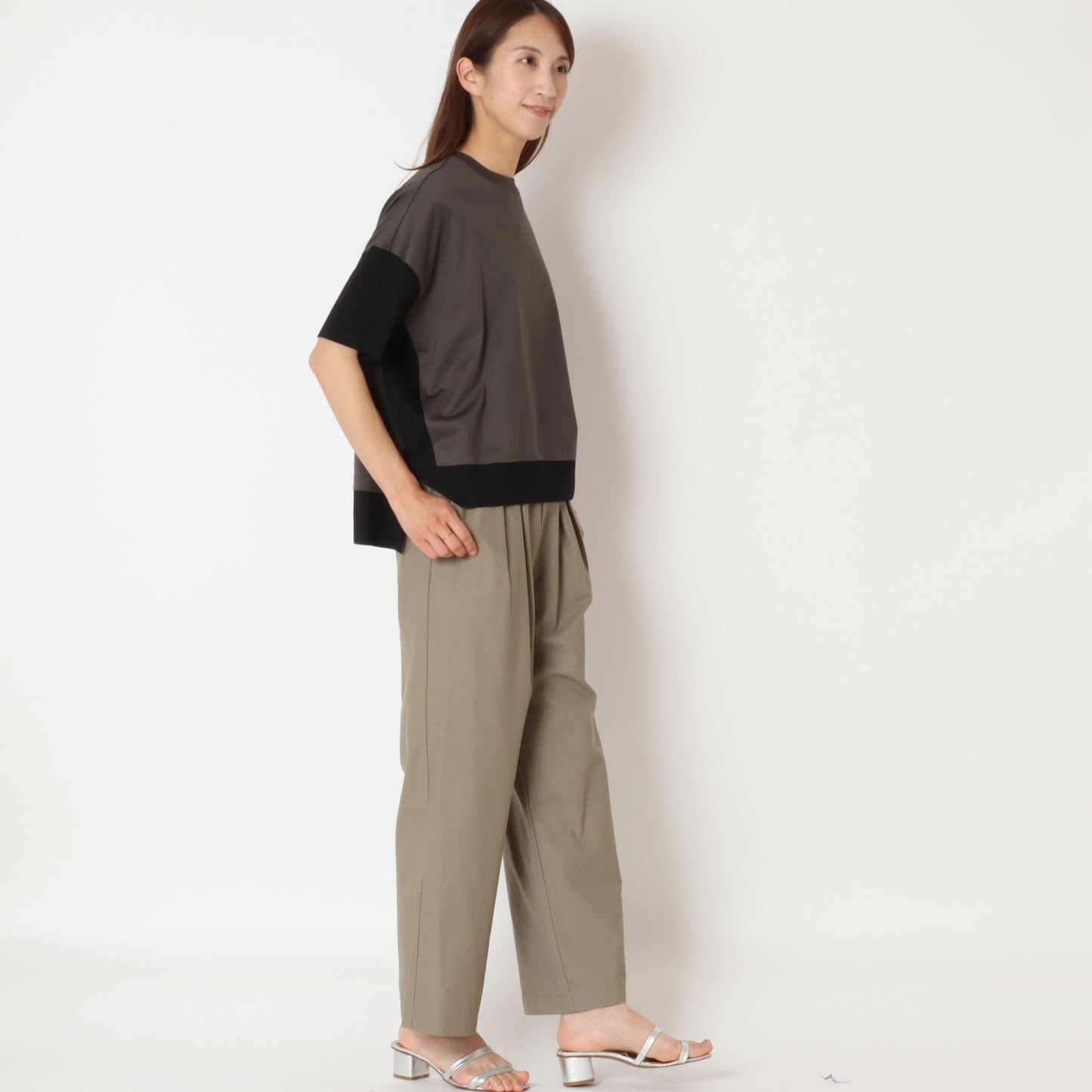 コットンリネンストレートパンツ 41296035