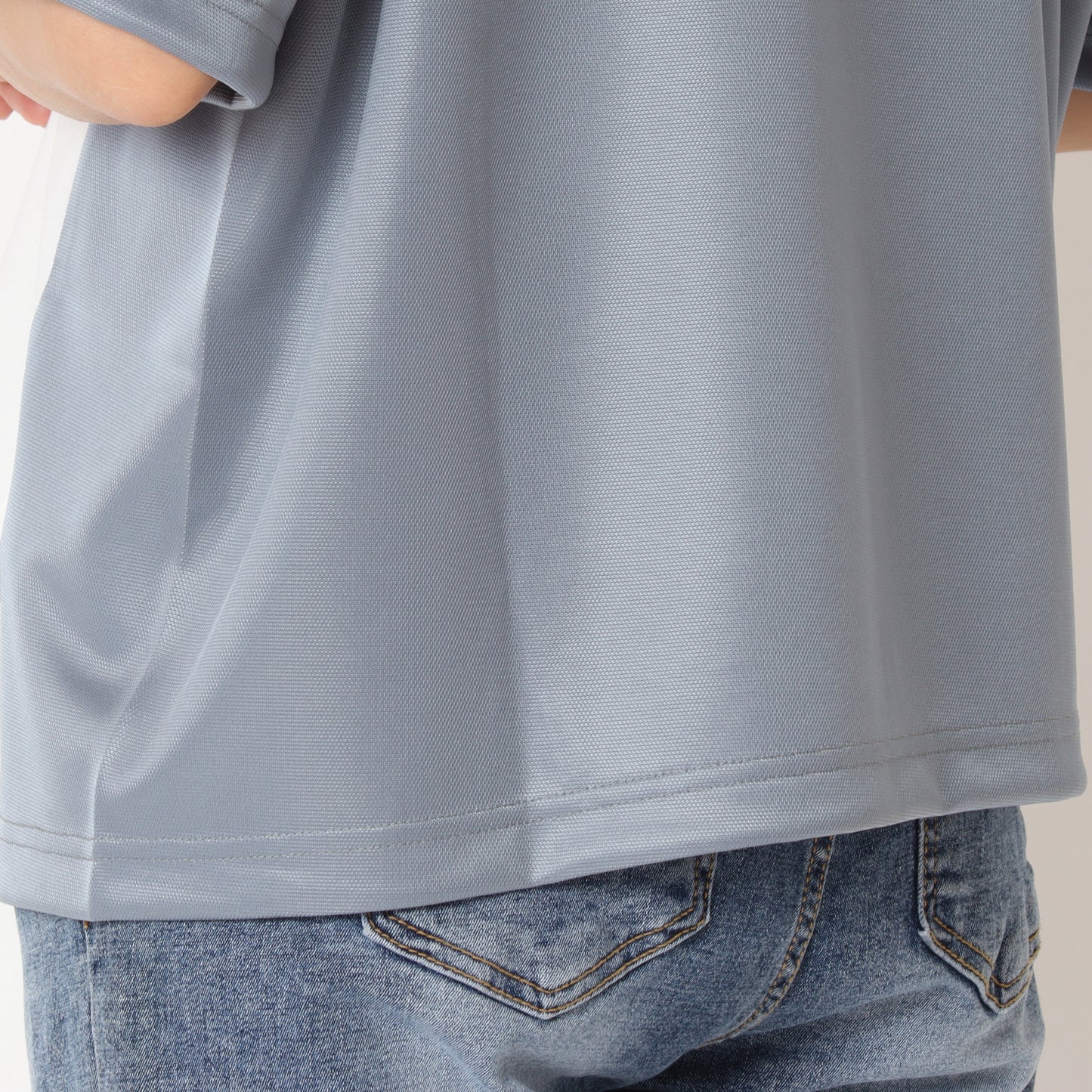異素材切り替えロゴTシャツ24M-MT-37