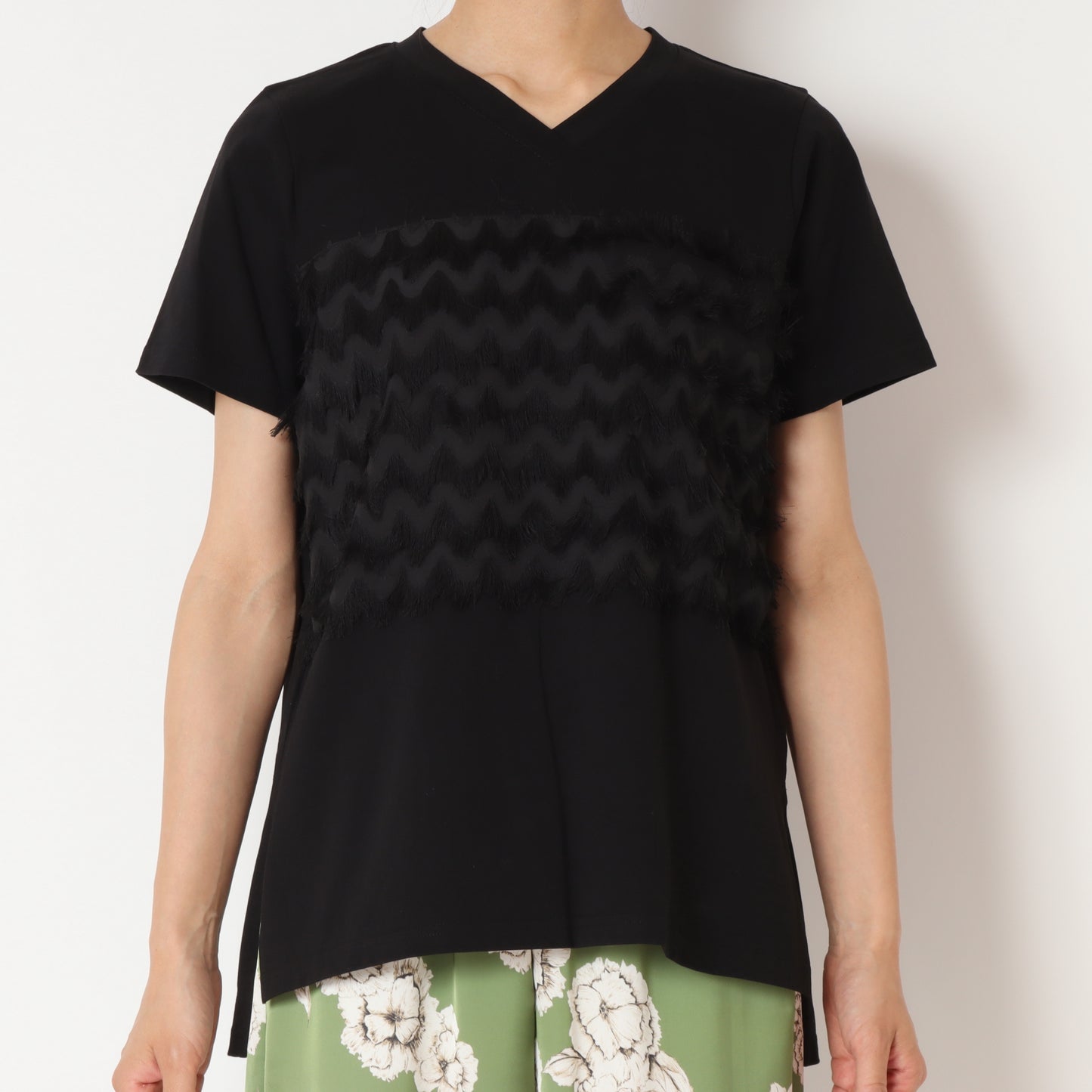 フロントフリンジTシャツ H524123