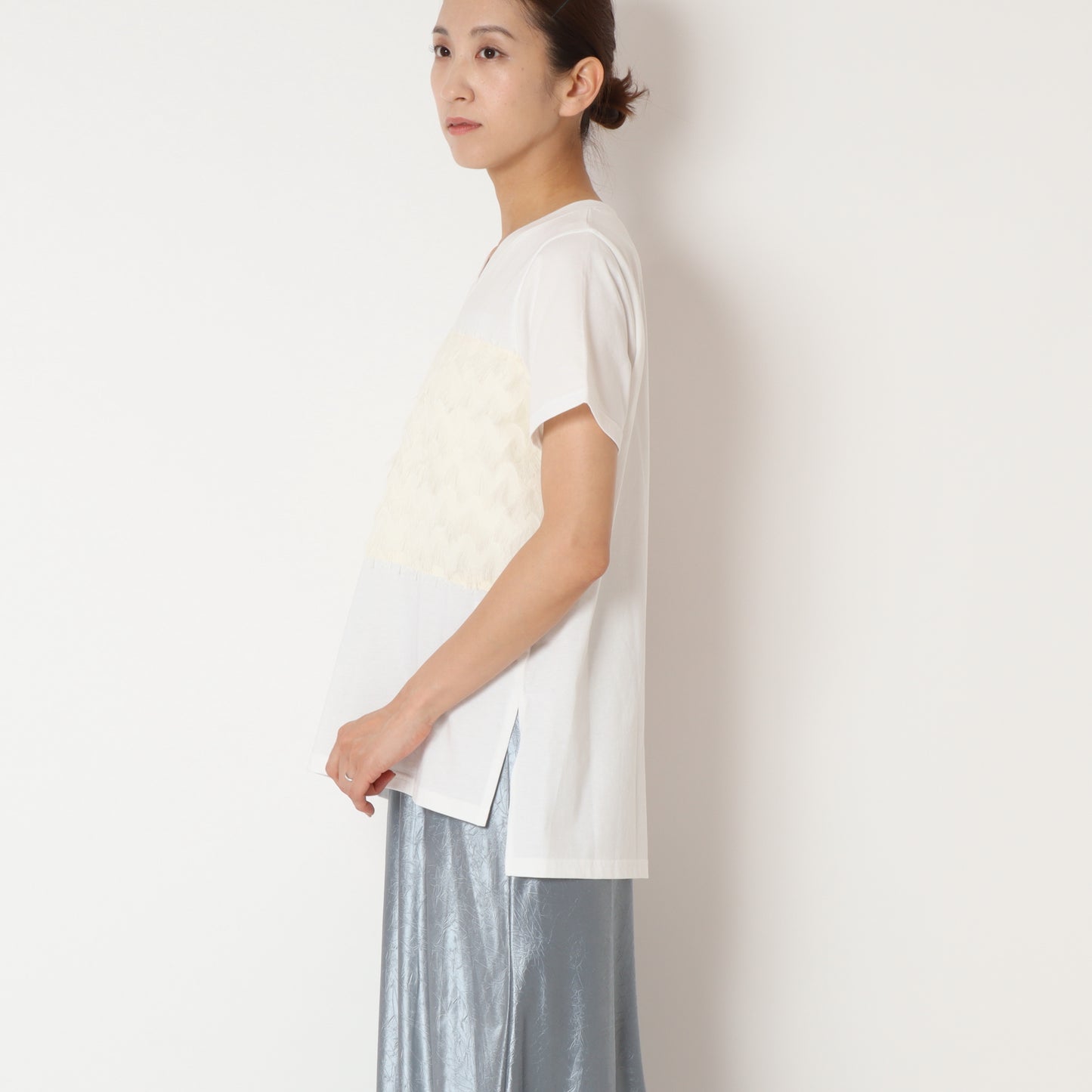 フロントフリンジTシャツ H524123