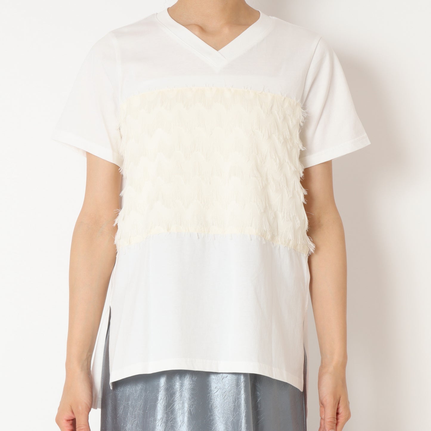 フロントフリンジTシャツ H524123