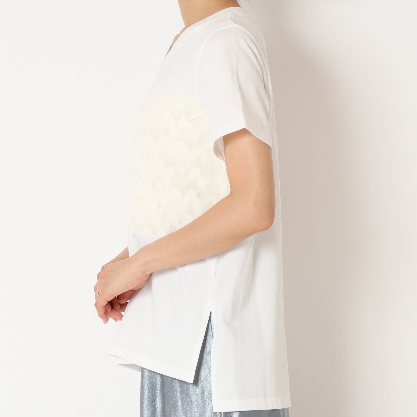 フロントフリンジTシャツ H524123