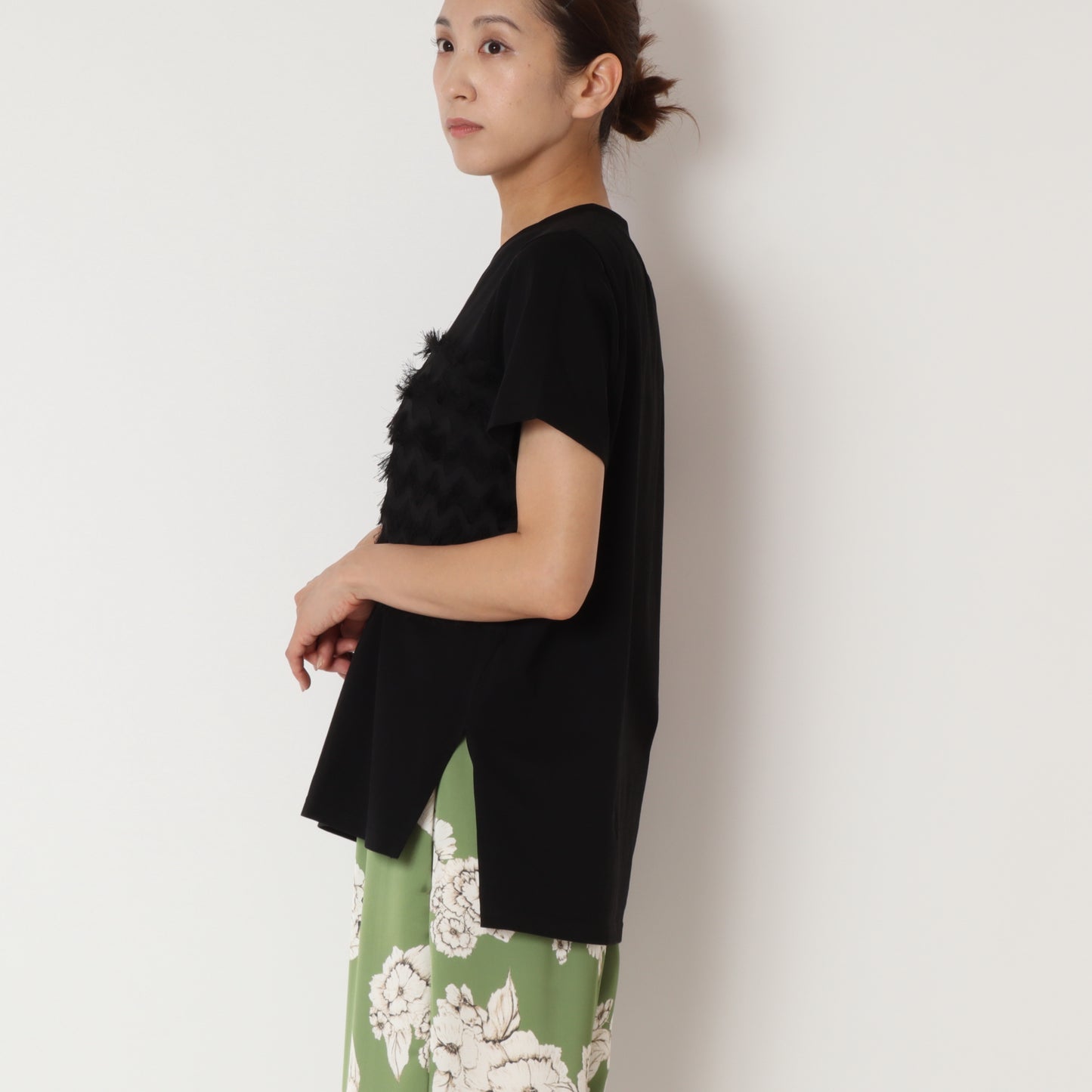 フロントフリンジTシャツ H524123