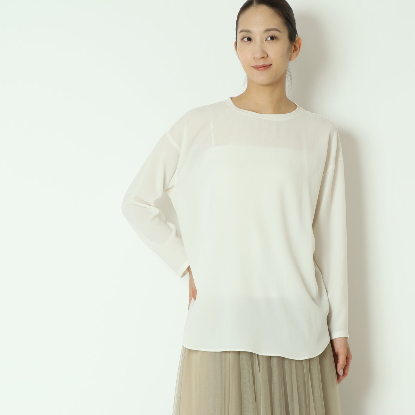 ストレッチシフォンブラウス 80990214