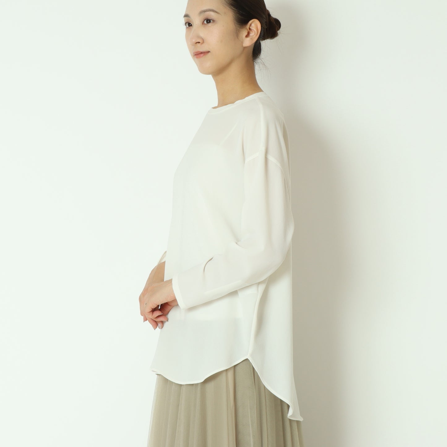 ストレッチシフォンブラウス 80990214