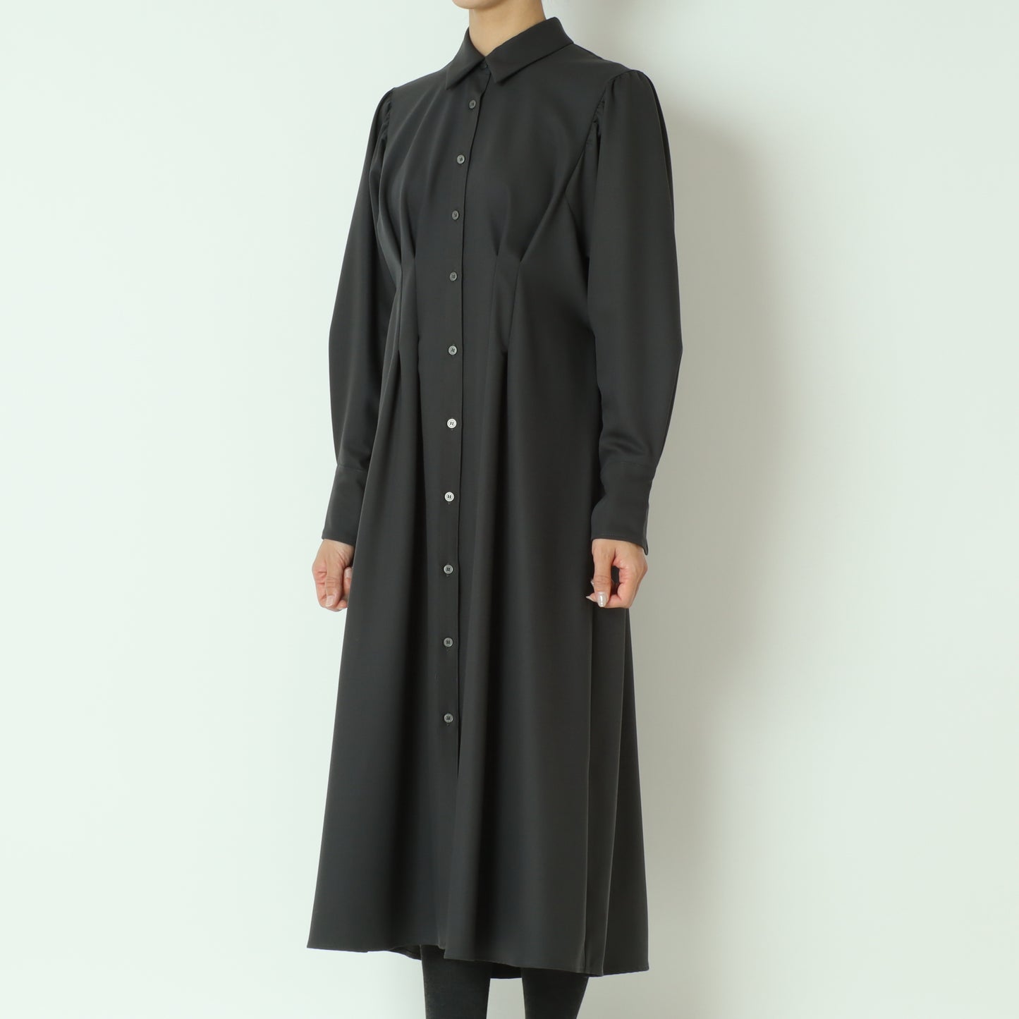 フレアロングシャツワンピース 80243133