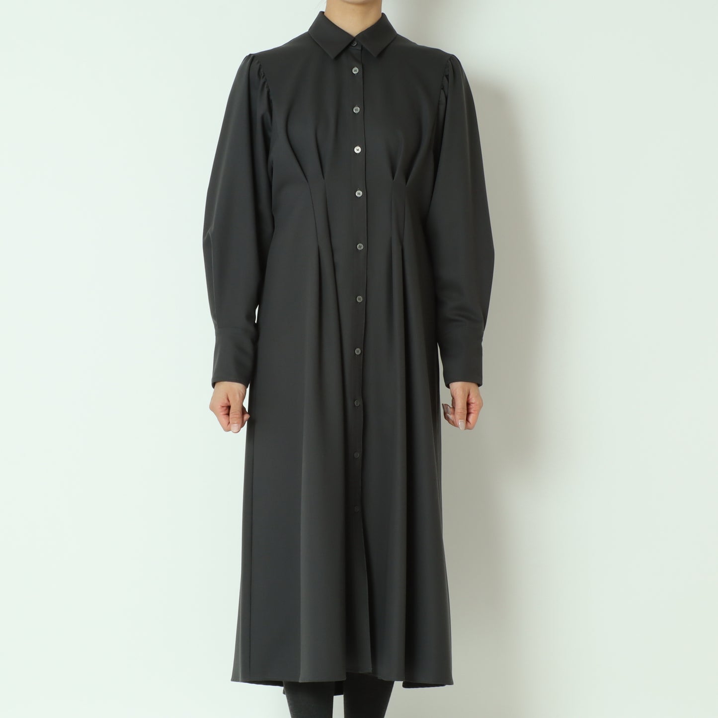 フレアロングシャツワンピース 80243133