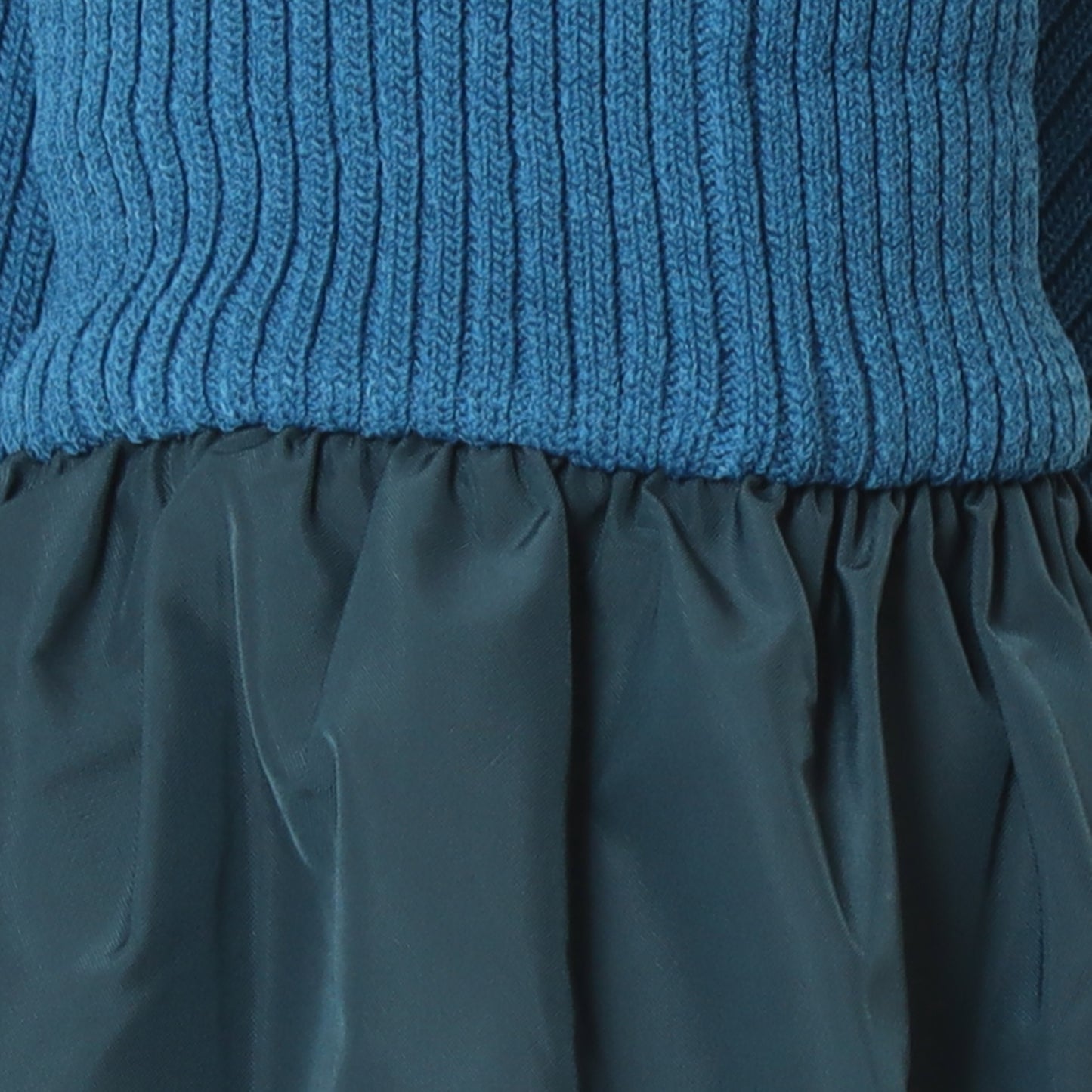 異素材袖フレアニットワンピース 10243094