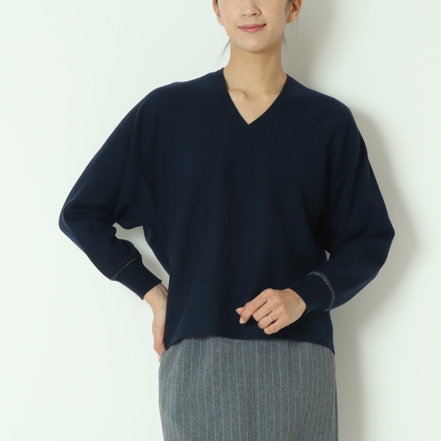 ウォッシャブルカルマネックプルオーバー 245LA0415