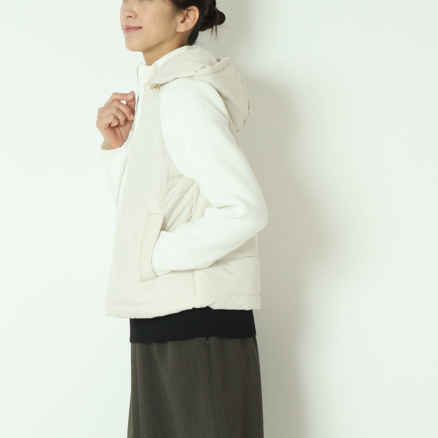 中綿×ニット2WAY切替ジャケット 242WA0519