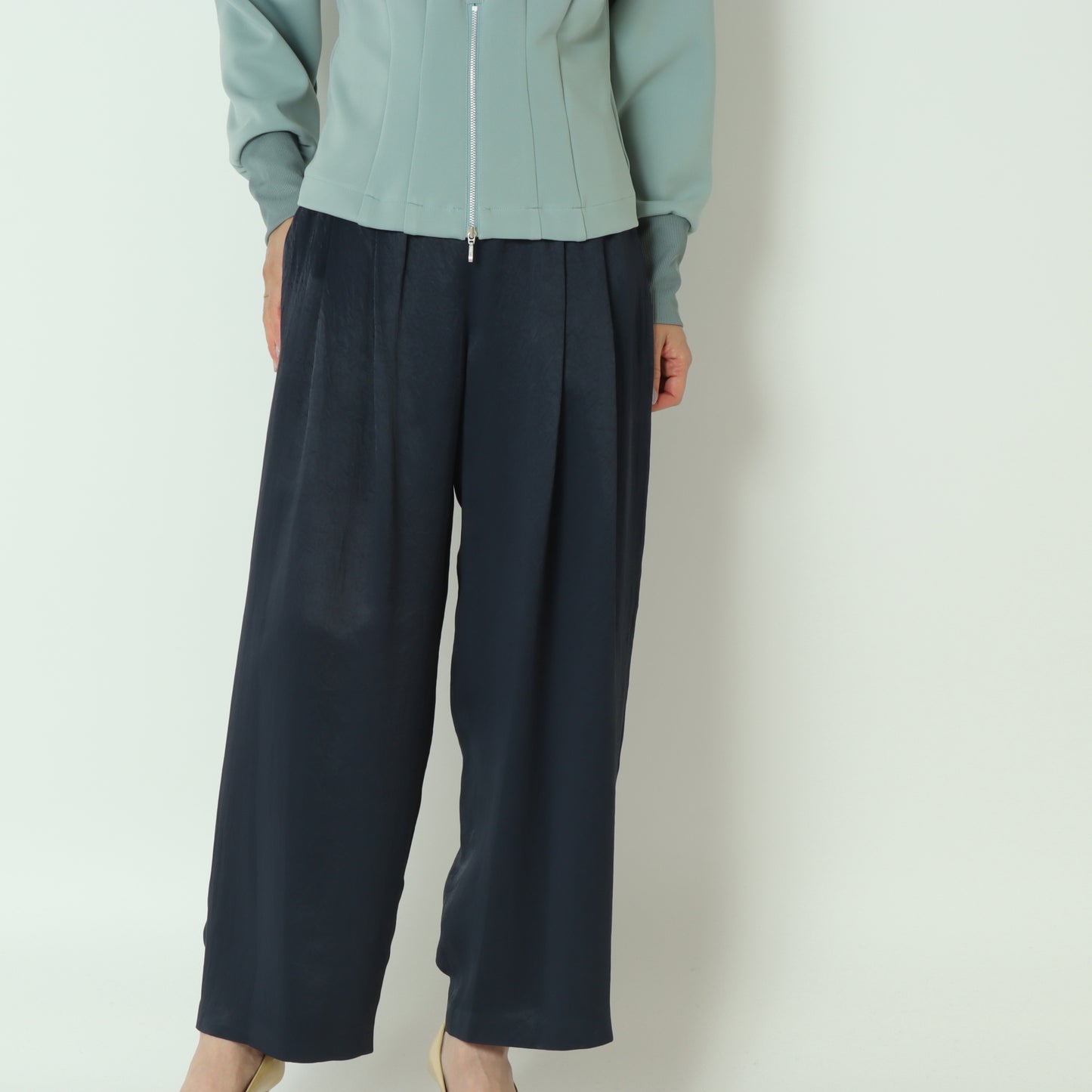 アセテートドロストストレートパンツ J4642A-24