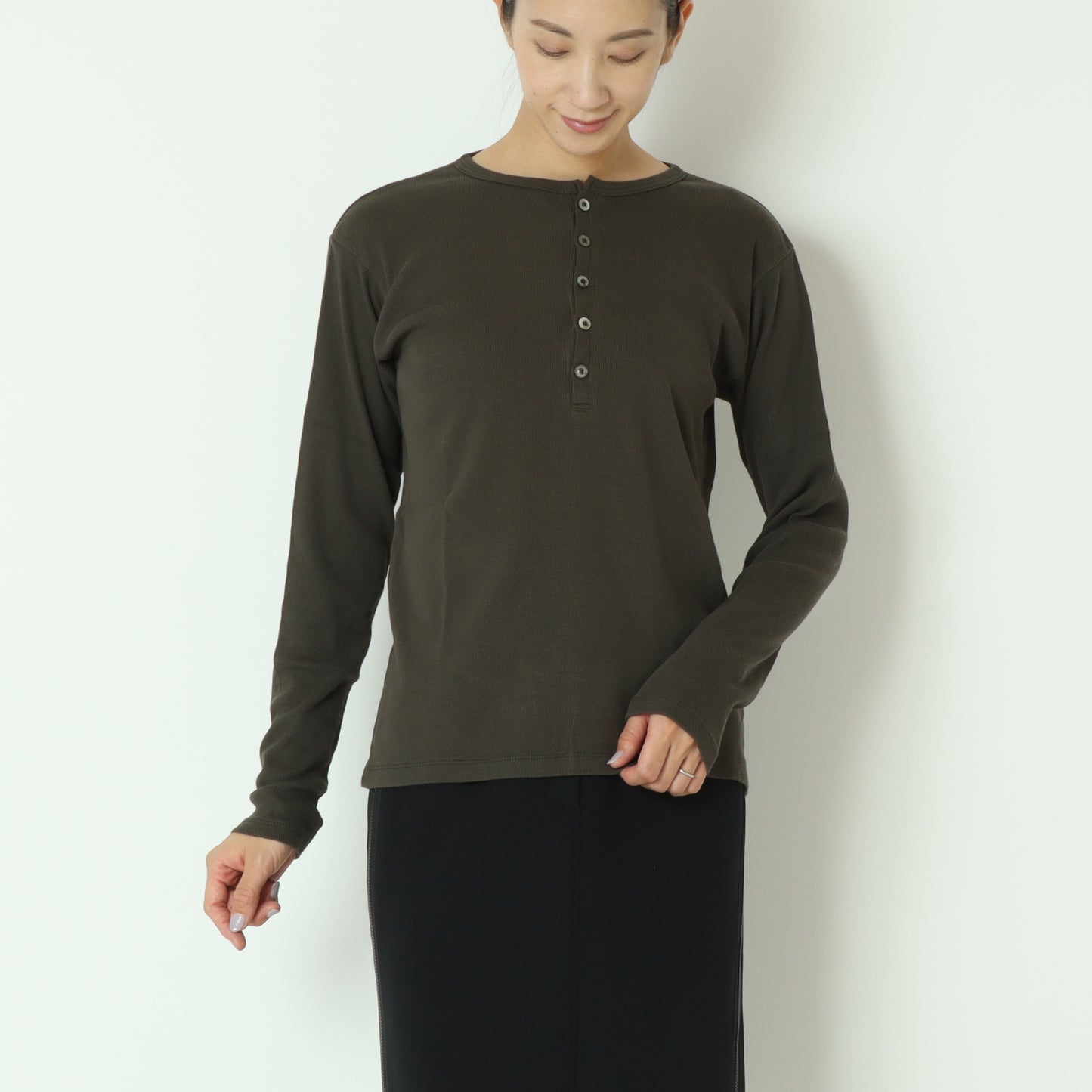 ヘンリーネックロングTシャツ 8441005
