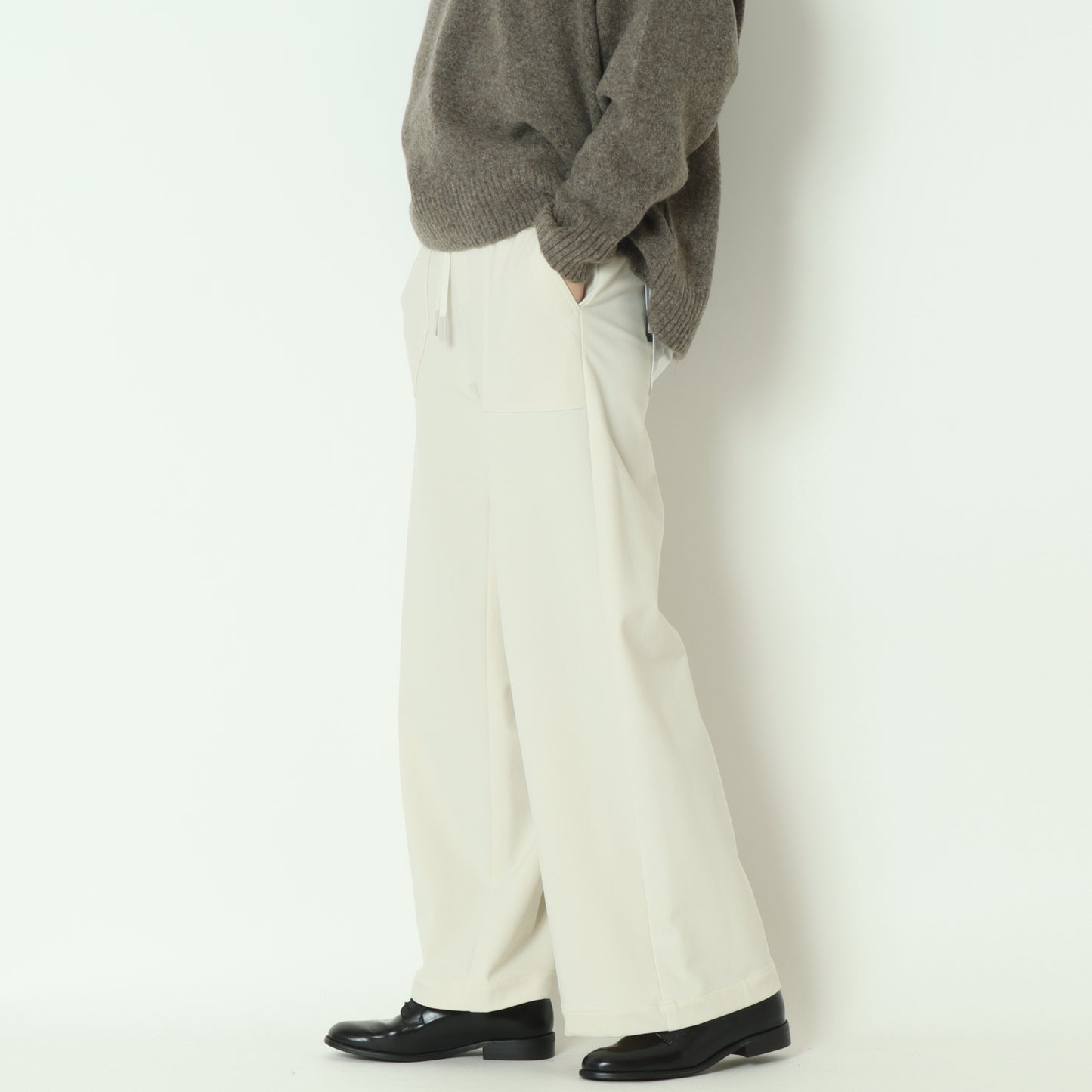 裏起毛ウエストリブワイドパンツ 441601