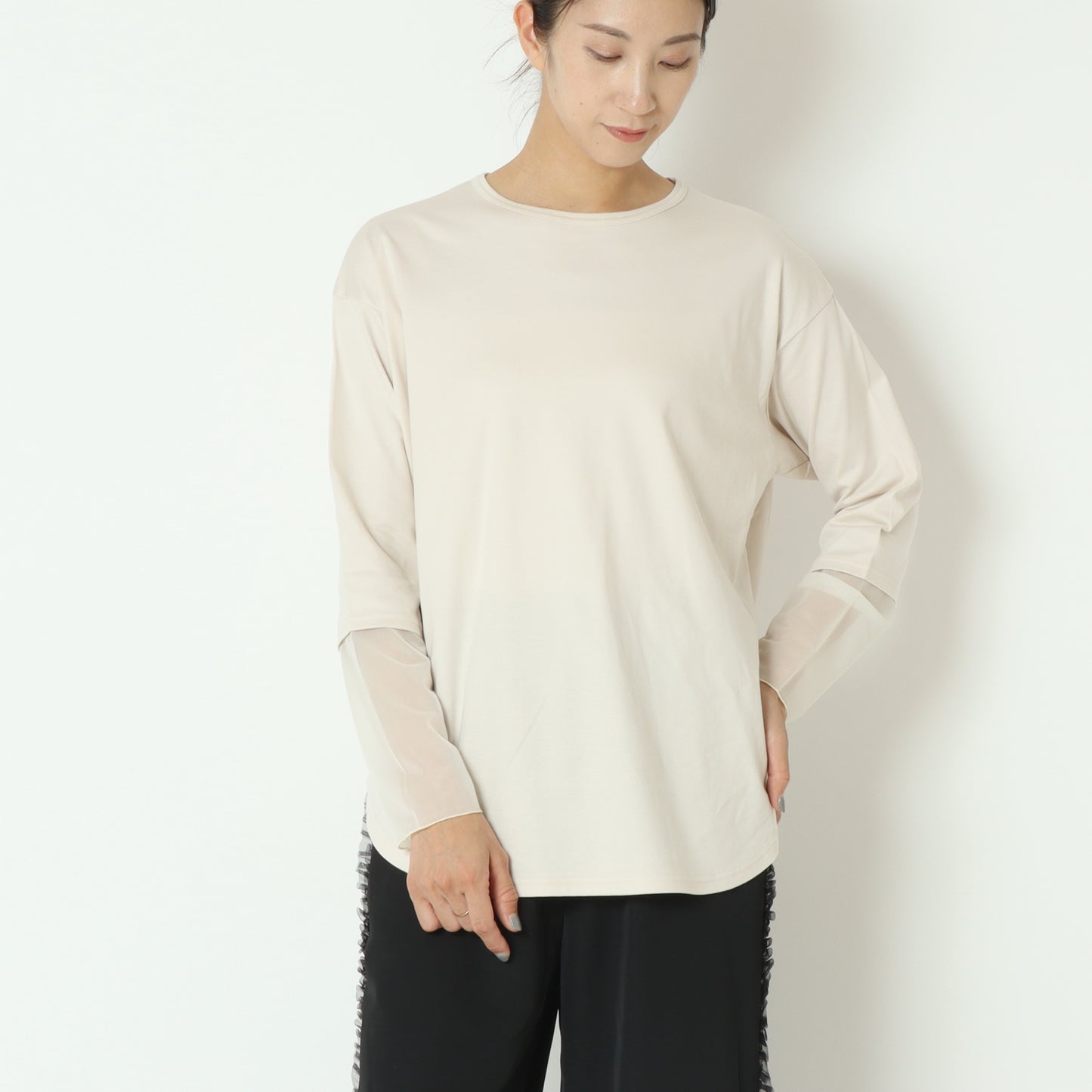 シアーコンビマスタリースムースロングTシャツ 45225581