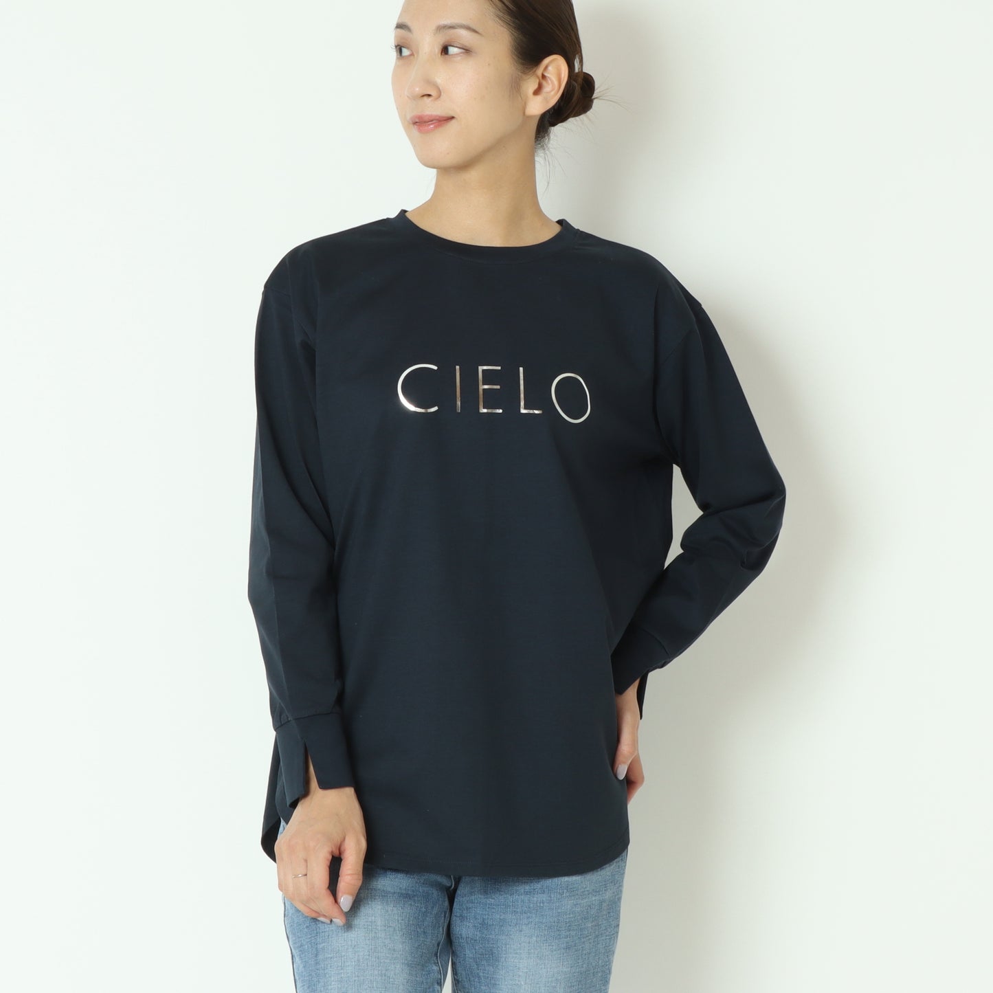 コンプレッションジャージー箔ロゴロングTシャツ 45035516