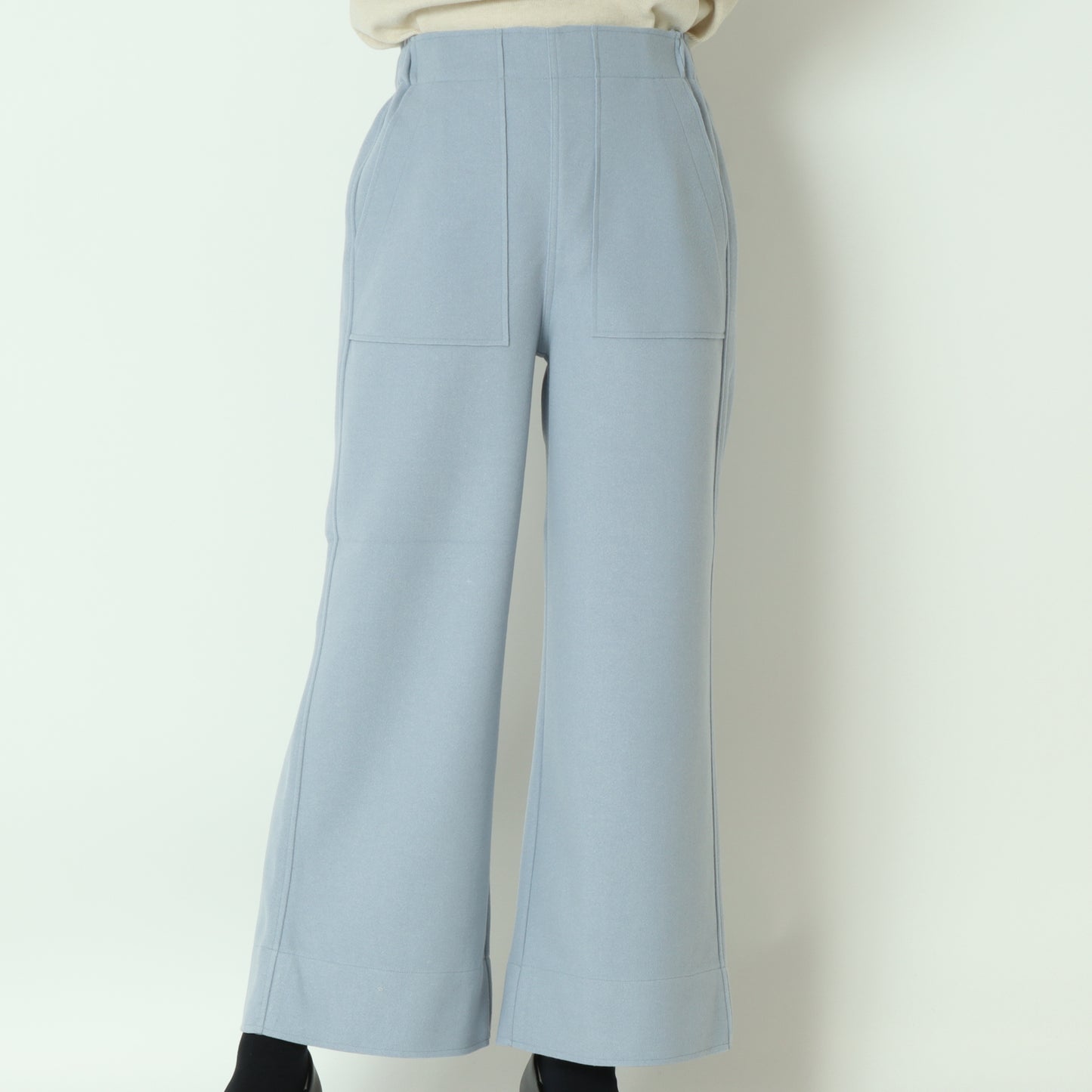 ウールレットフラノワイドパンツ 45096500