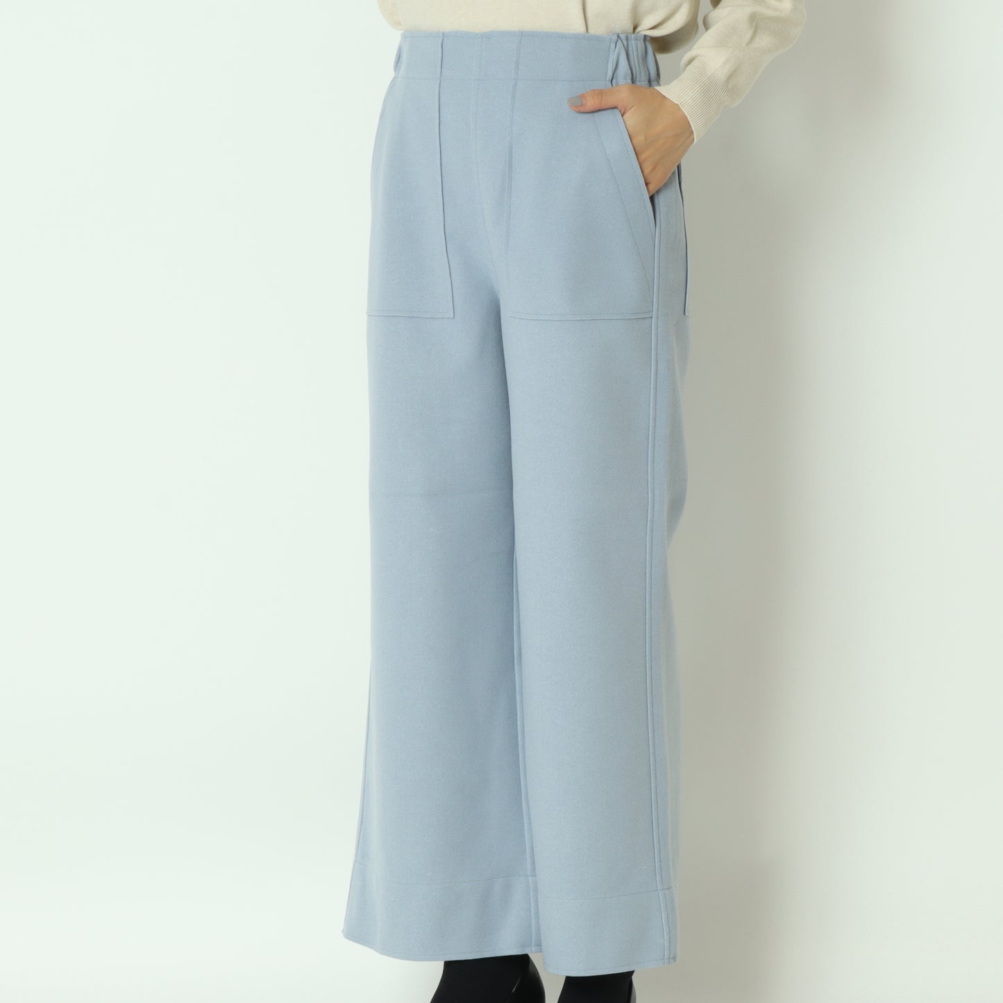 ウールレットフラノワイドパンツ 45096500