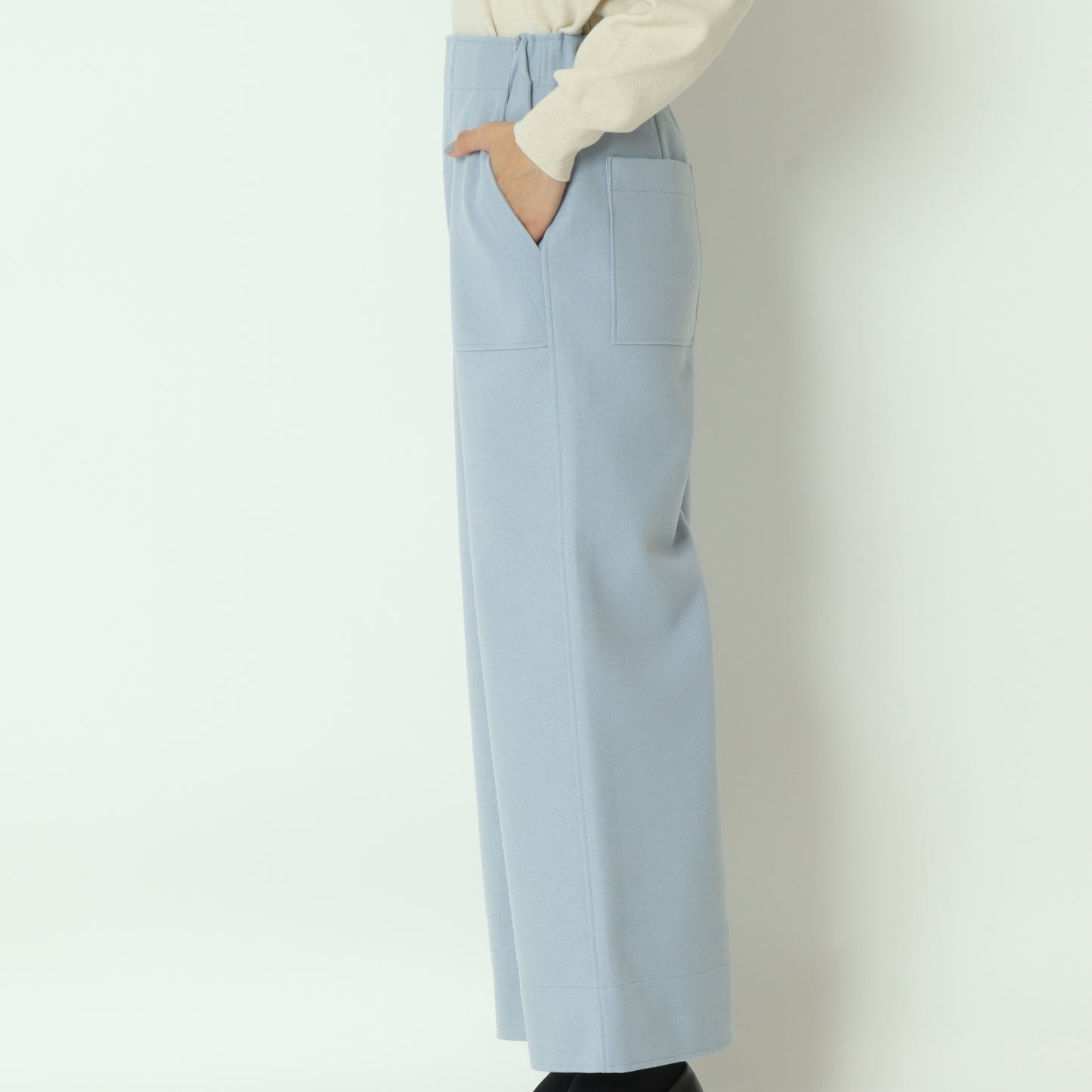 ウールレットフラノワイドパンツ 45096500