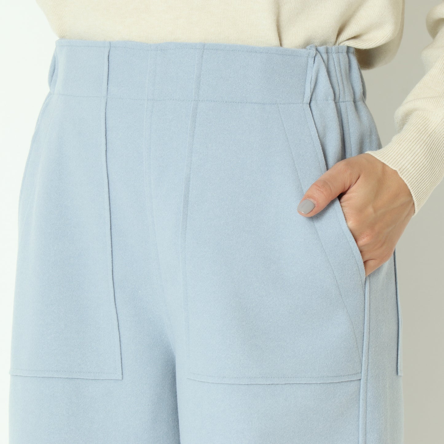 ウールレットフラノワイドパンツ 45096500
