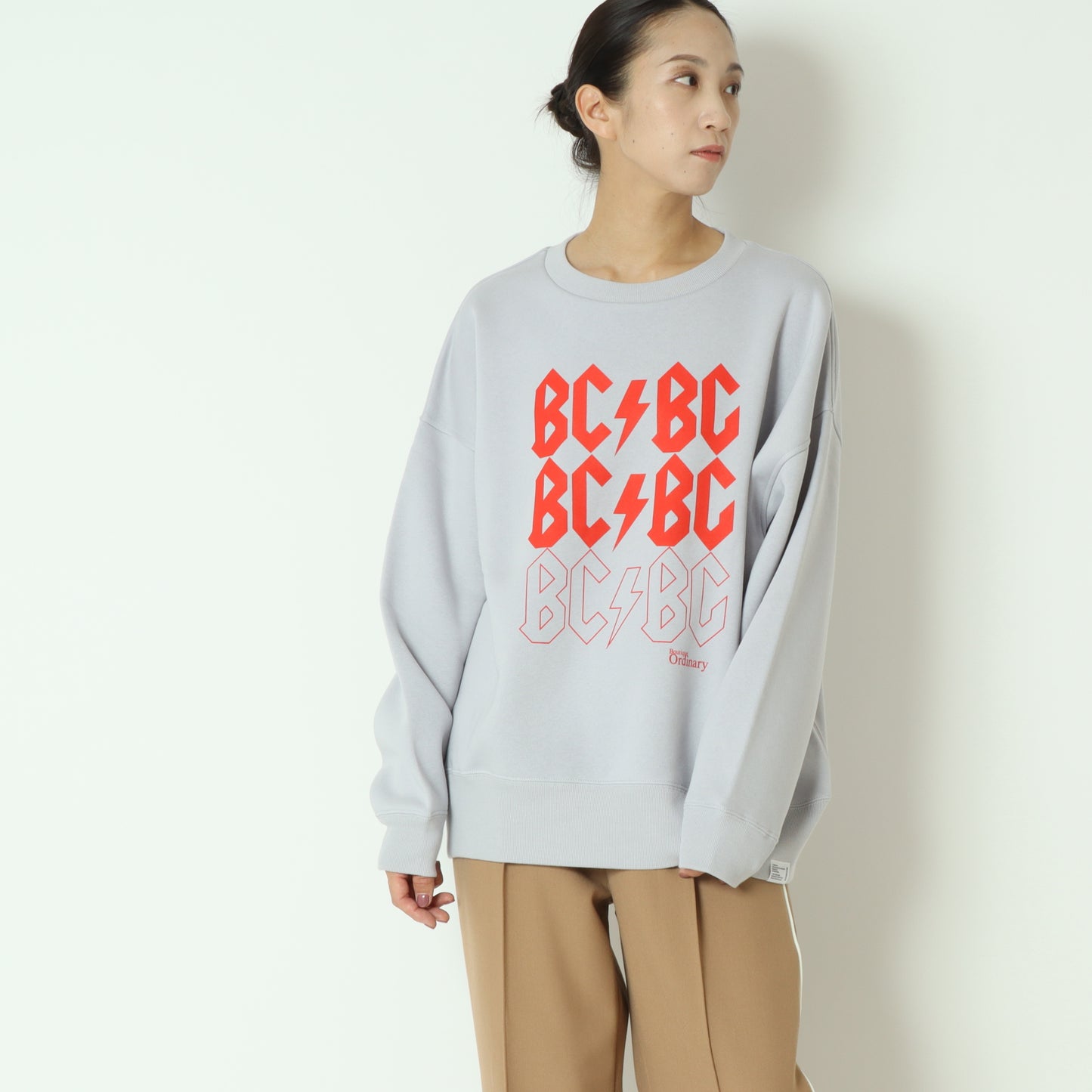 裏起毛ロゴ入りトレーナー BO24-829T