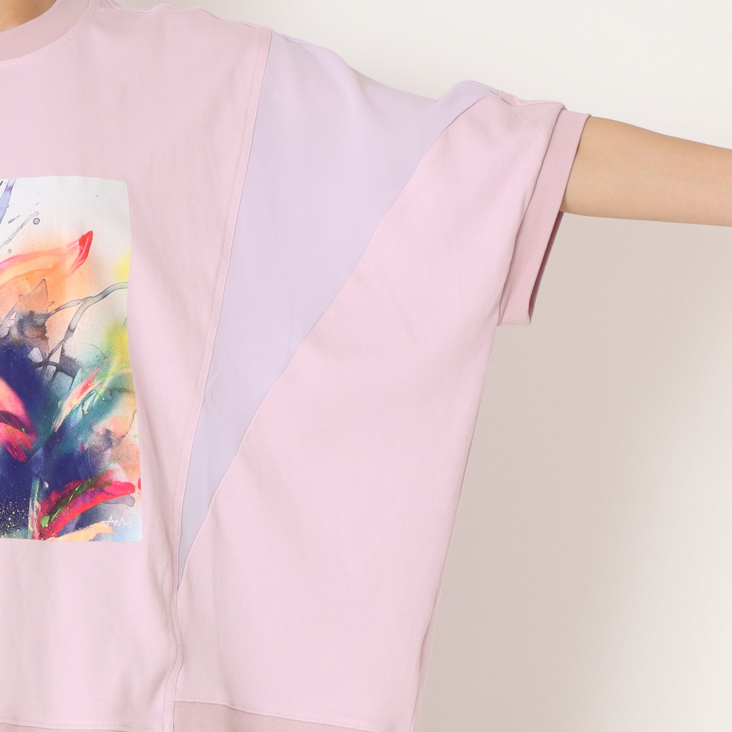 リーフプリントTシャツ 1243-08006