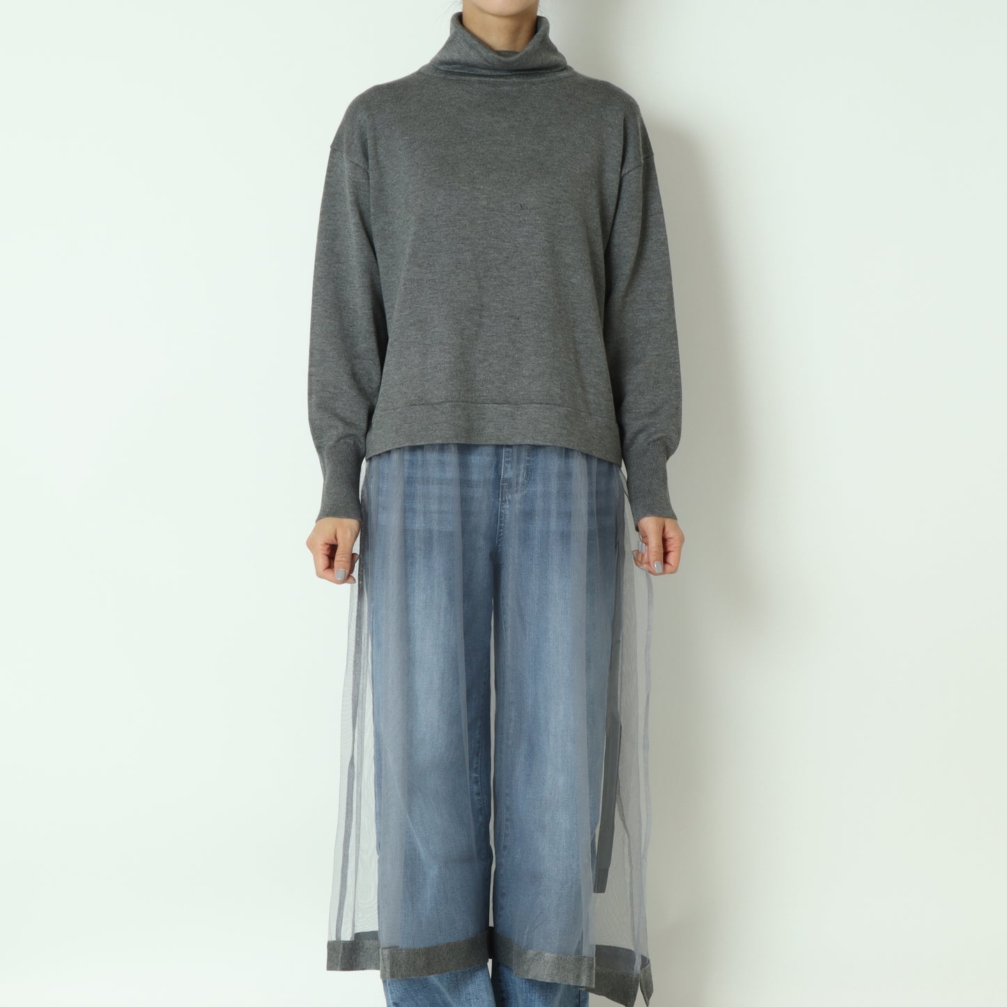 ニット×チュールワンピース 6257-426