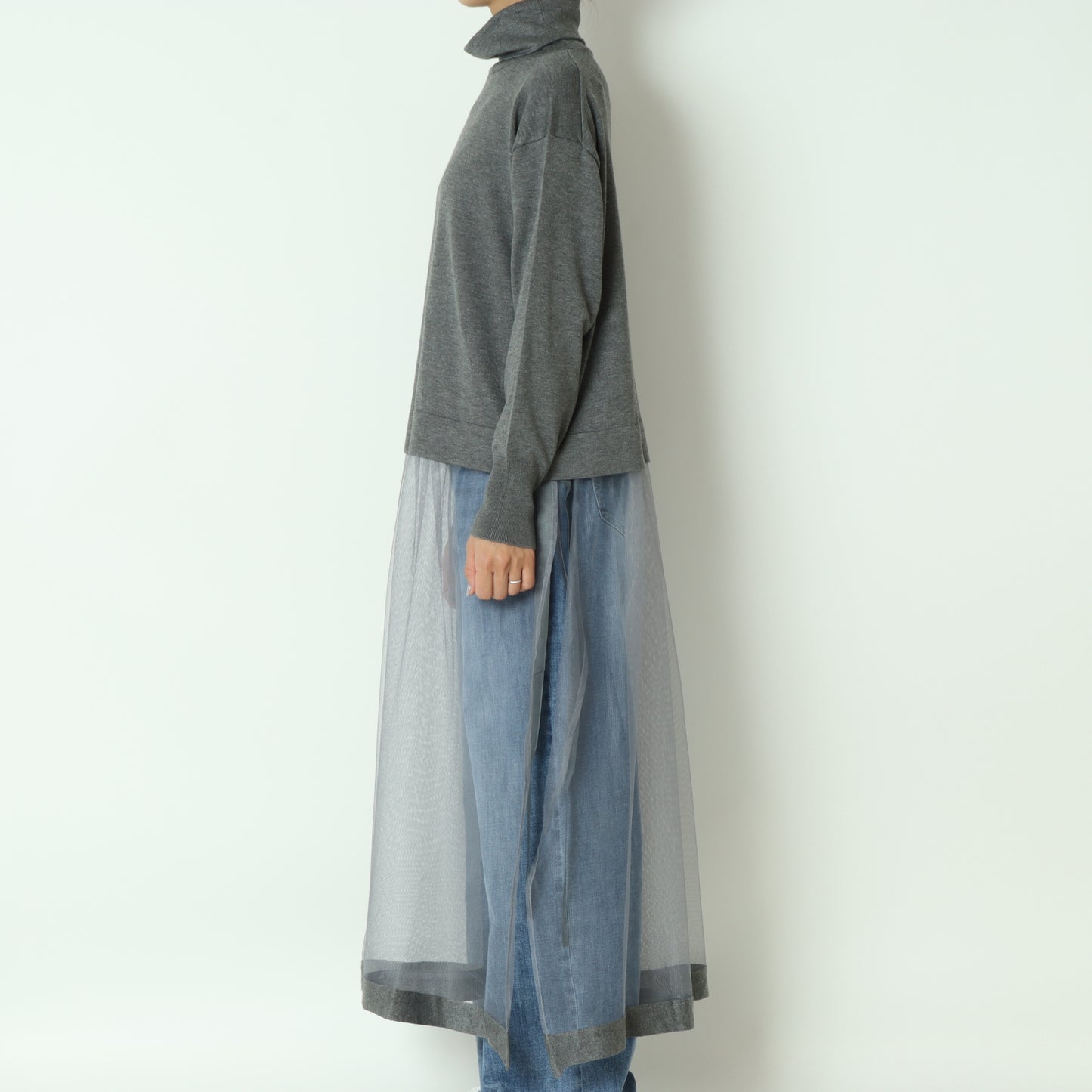 ニット×チュールワンピース 6257-426